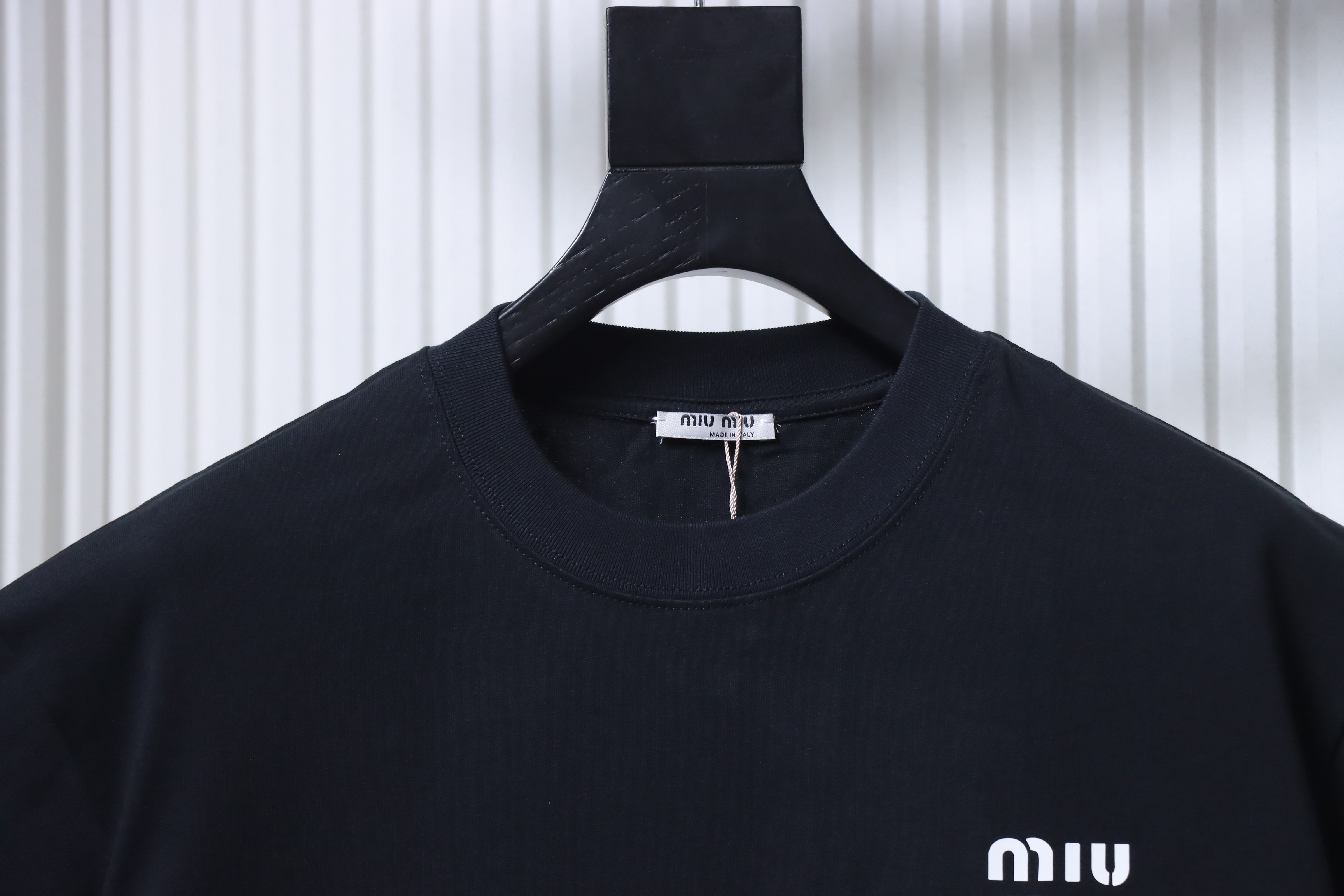 Miu Miu Classic Silicone Letter Print Short Sleeve T-Shirt Style 2