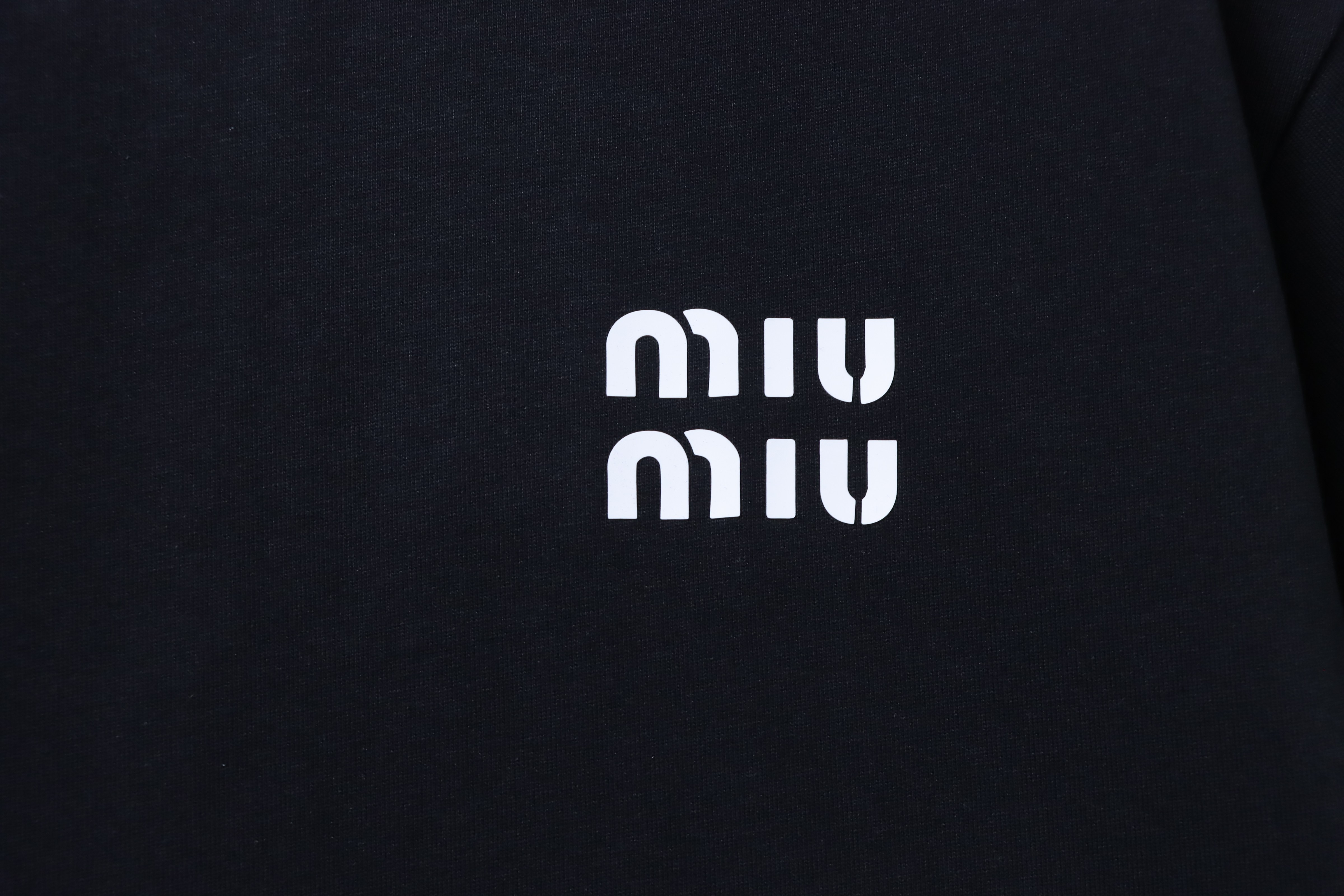 Miu Miu Classic Silicone Letter Print Short Sleeve T-Shirt Style 2
