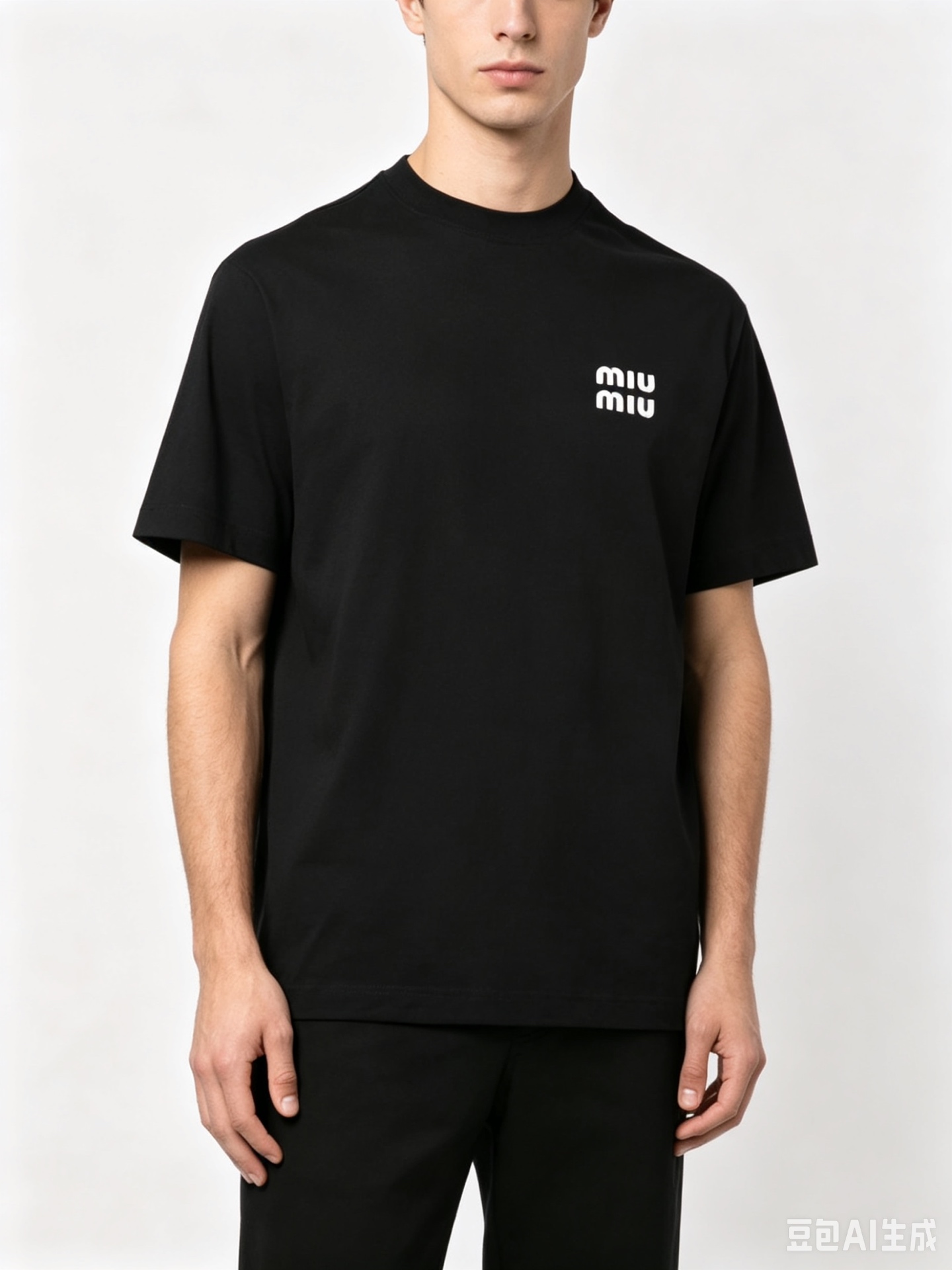 Miu Miu Classic Silicone Letter Print Short Sleeve T-Shirt Style 2
