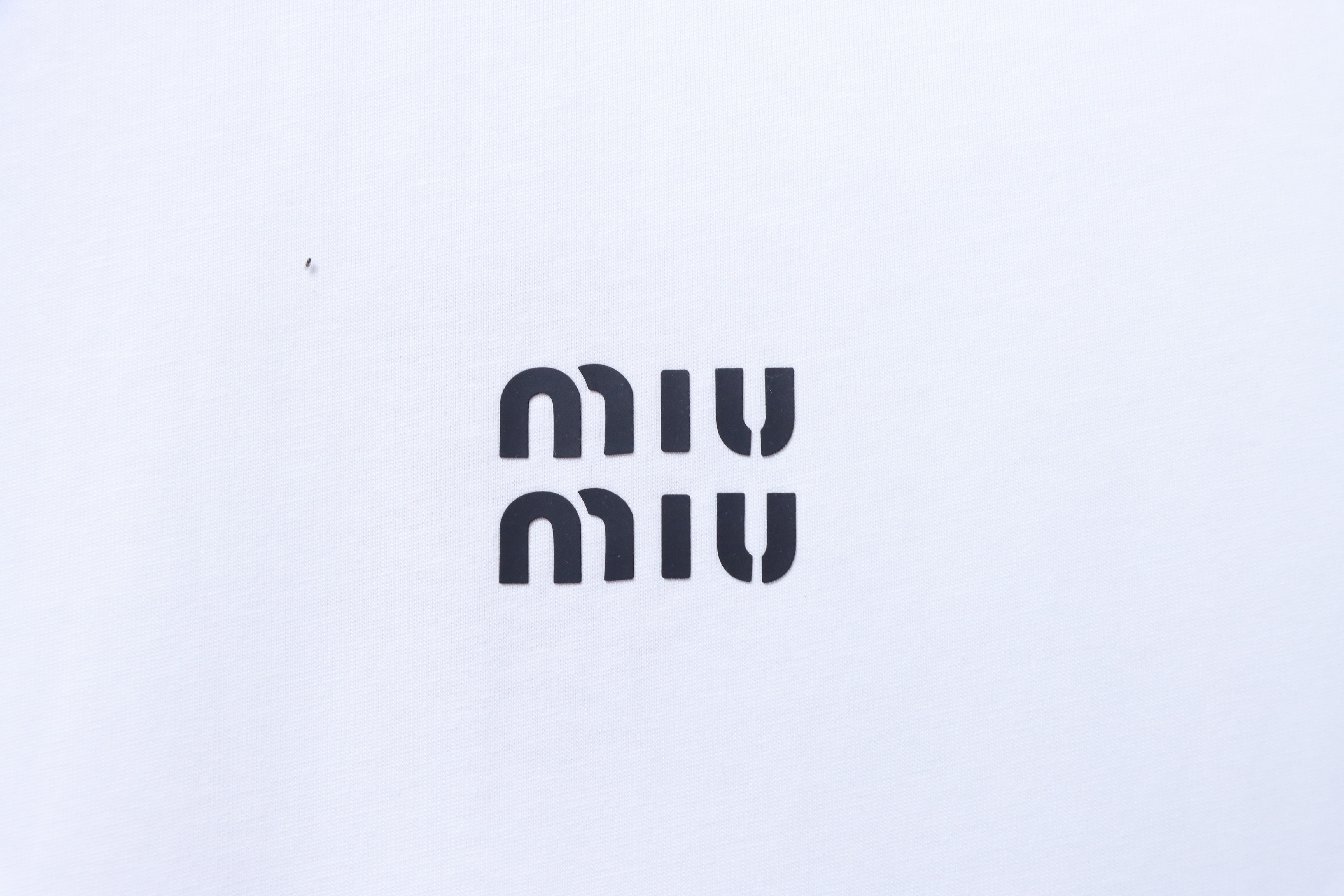 Miu Miu Classic Silicone Letter Short Sleeve T-Shirt Style 1