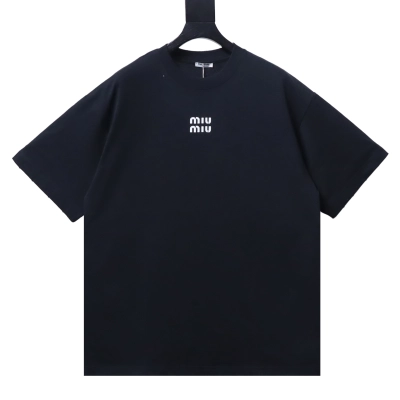 Miu Miu Classic Silicone Letter Short Sleeve T-Shirt Style 2 02