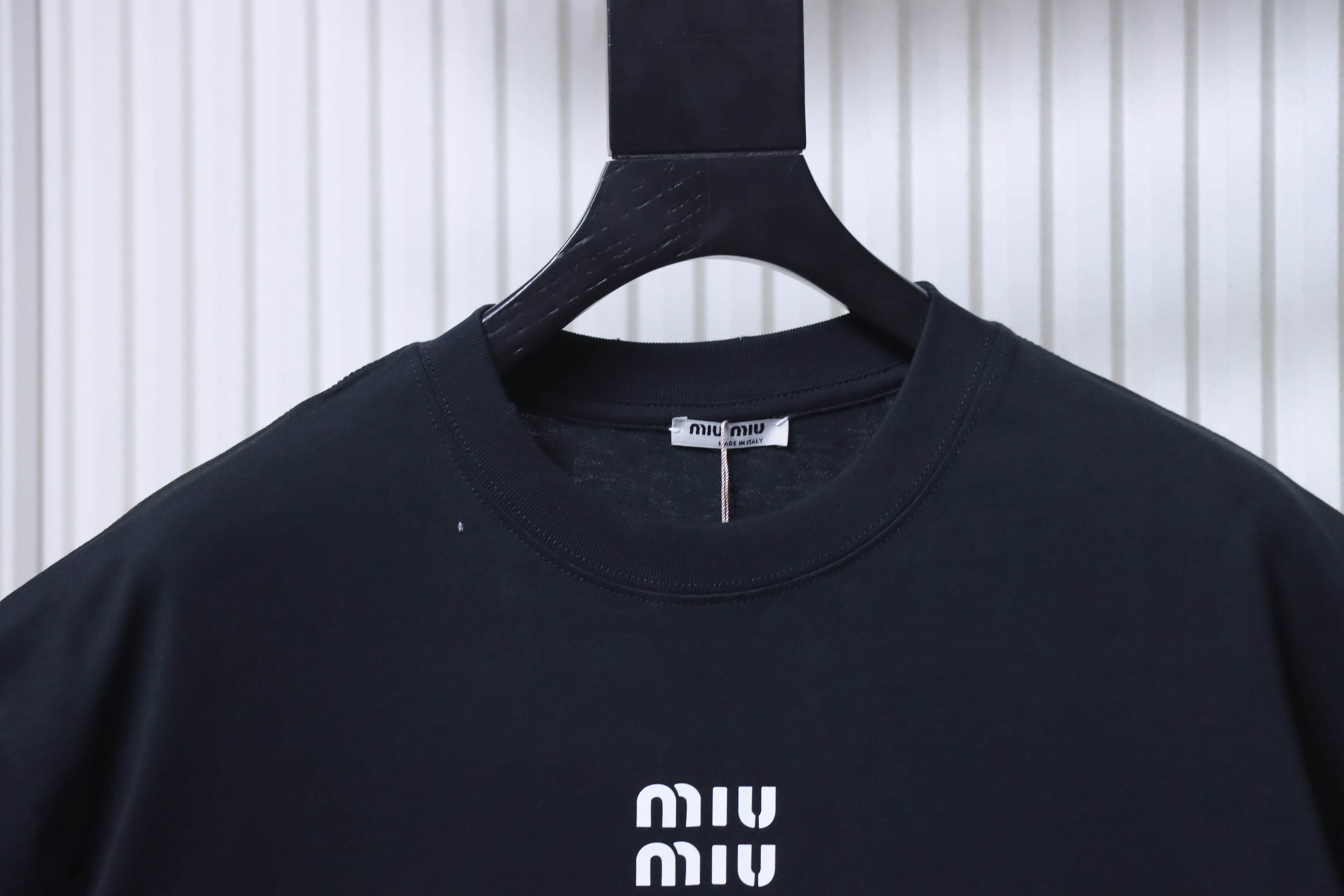Miu Miu Classic Silicone Letter Short Sleeve T-Shirt Style 2