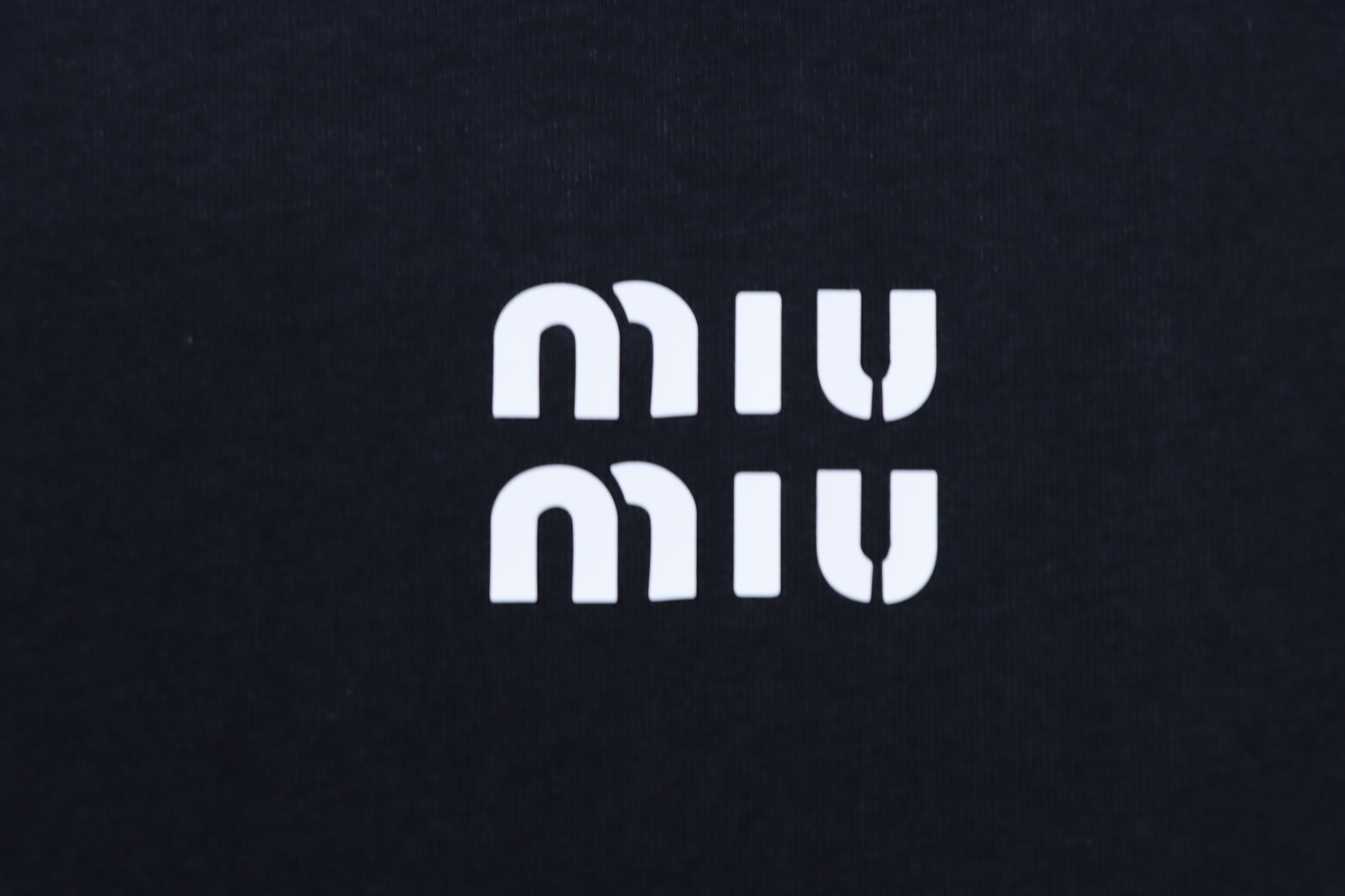 Miu Miu Classic Silicone Letter Short Sleeve T-Shirt Style 2