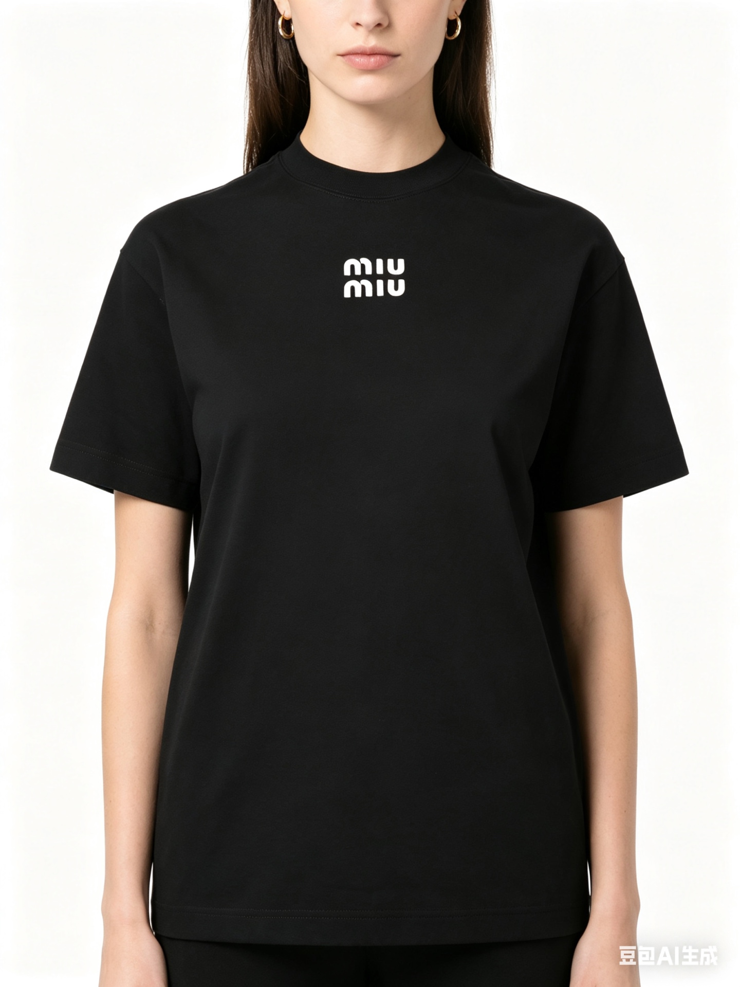 Miu Miu Classic Silicone Letter Short Sleeve T-Shirt Style 2