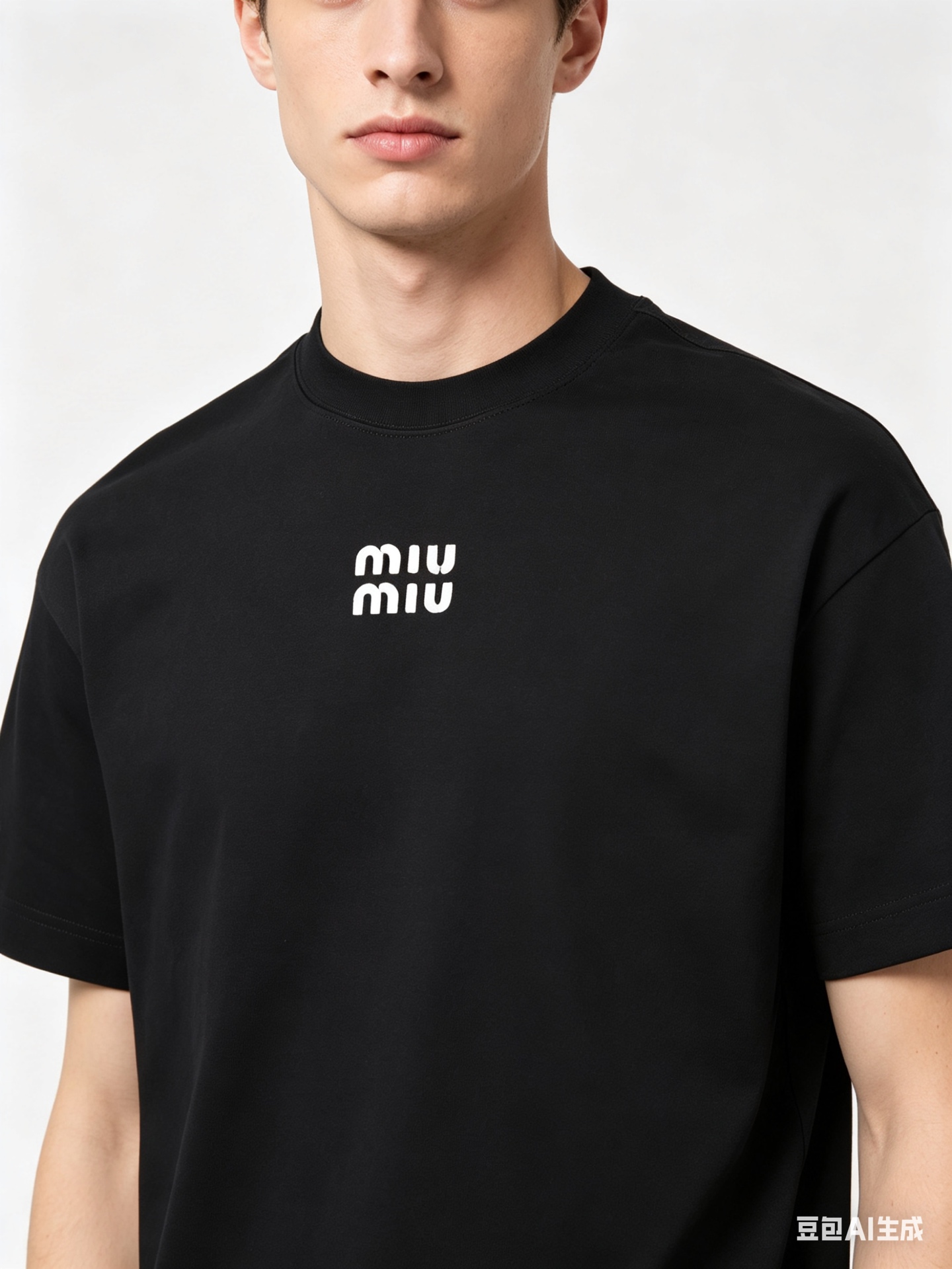 Miu Miu Classic Silicone Letter Short Sleeve T-Shirt Style 2