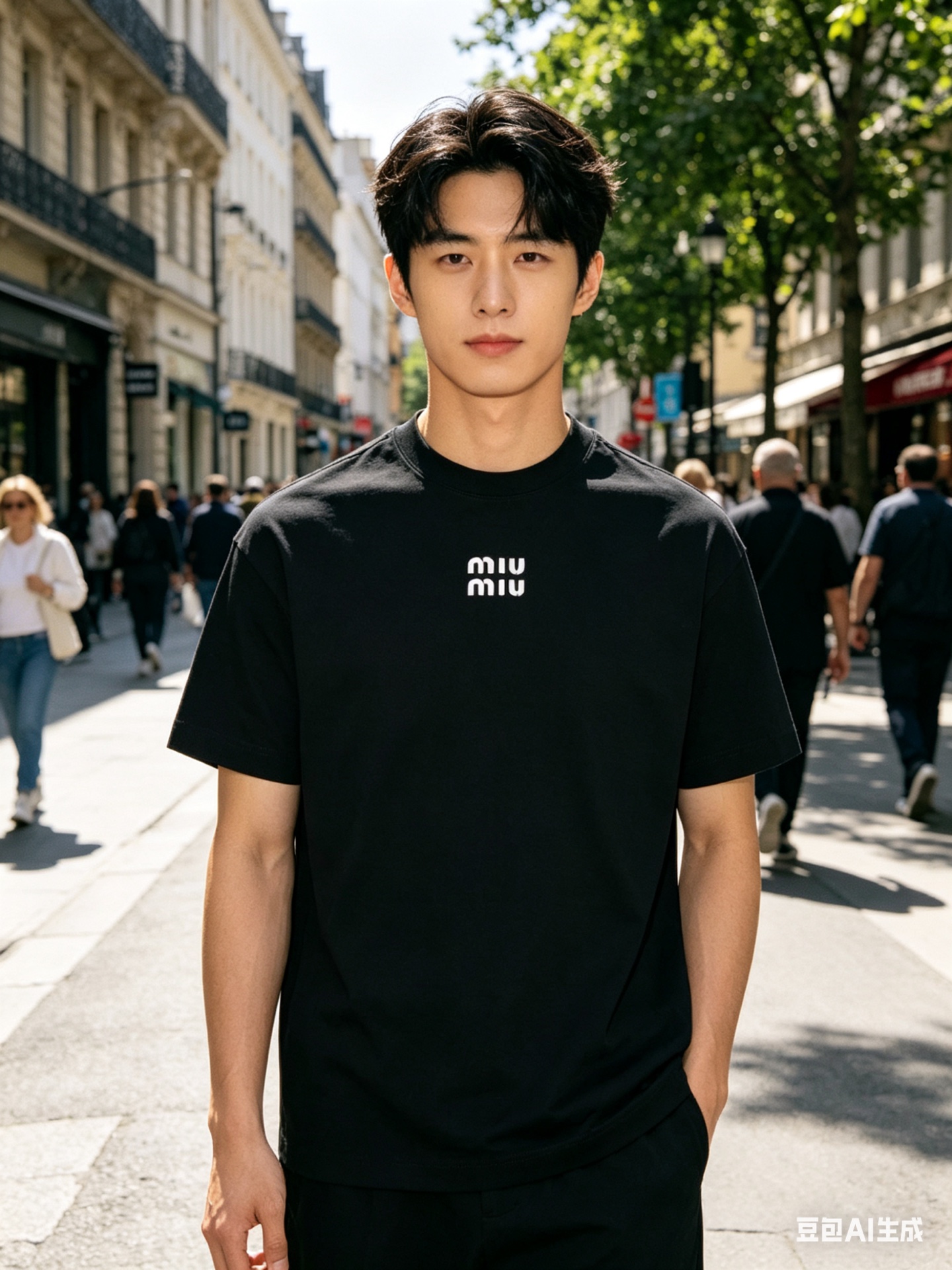 Miu Miu Classic Silicone Letter Short Sleeve T-Shirt Style 2