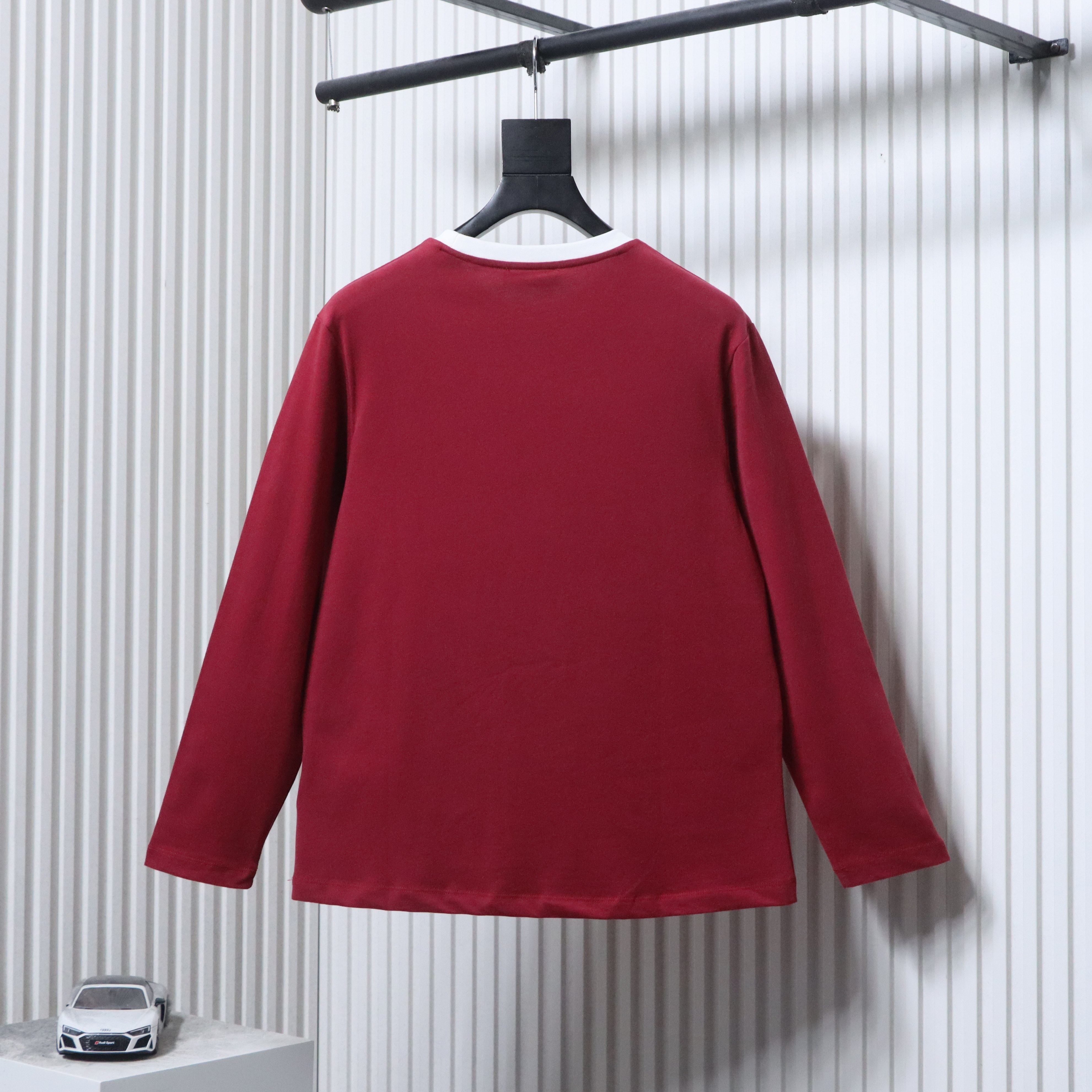 Miu Miu Contrast Panel Long Sleeve T-Shirt Style 1