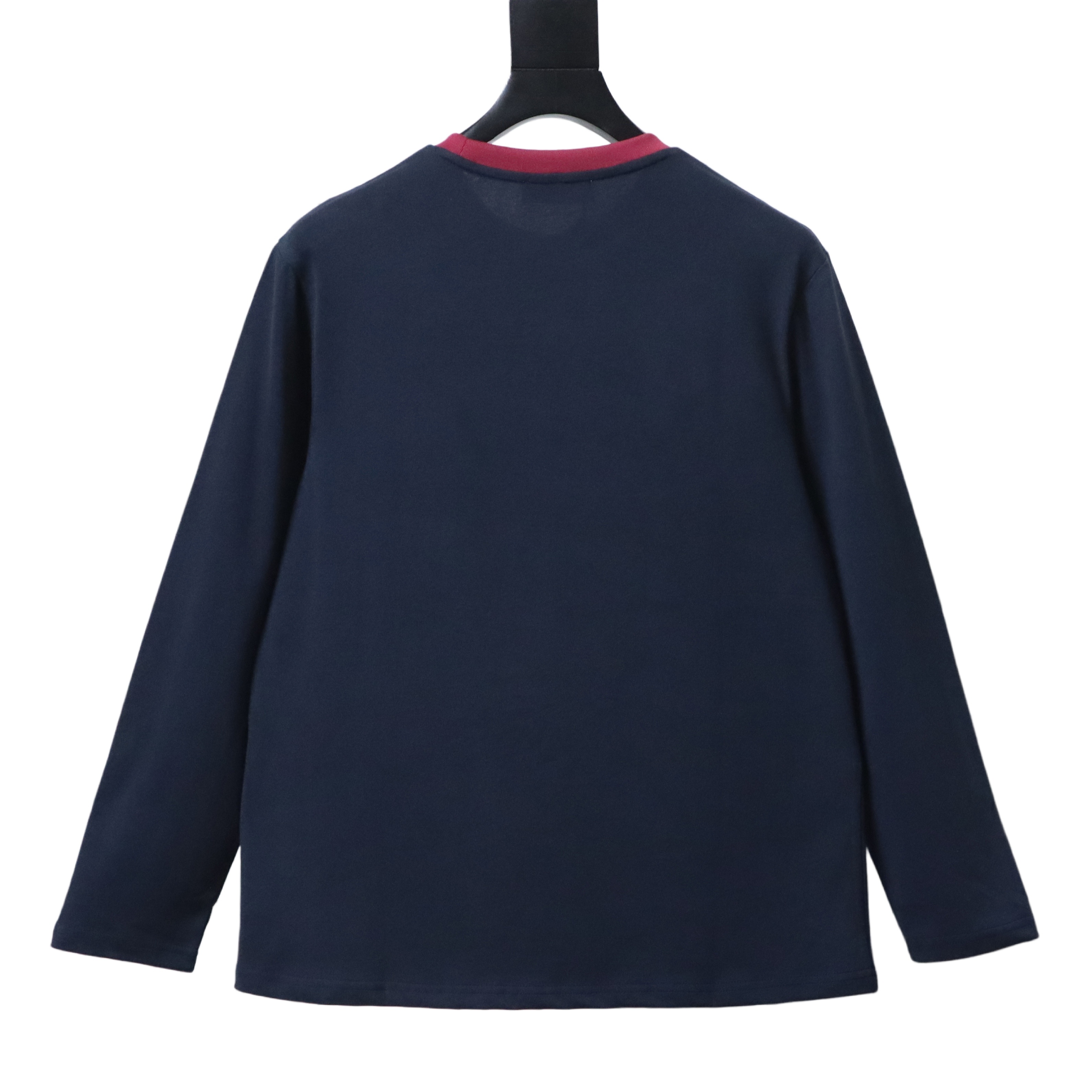 Miu Miu Contrast Panel Long Sleeve T-Shirt Style 3