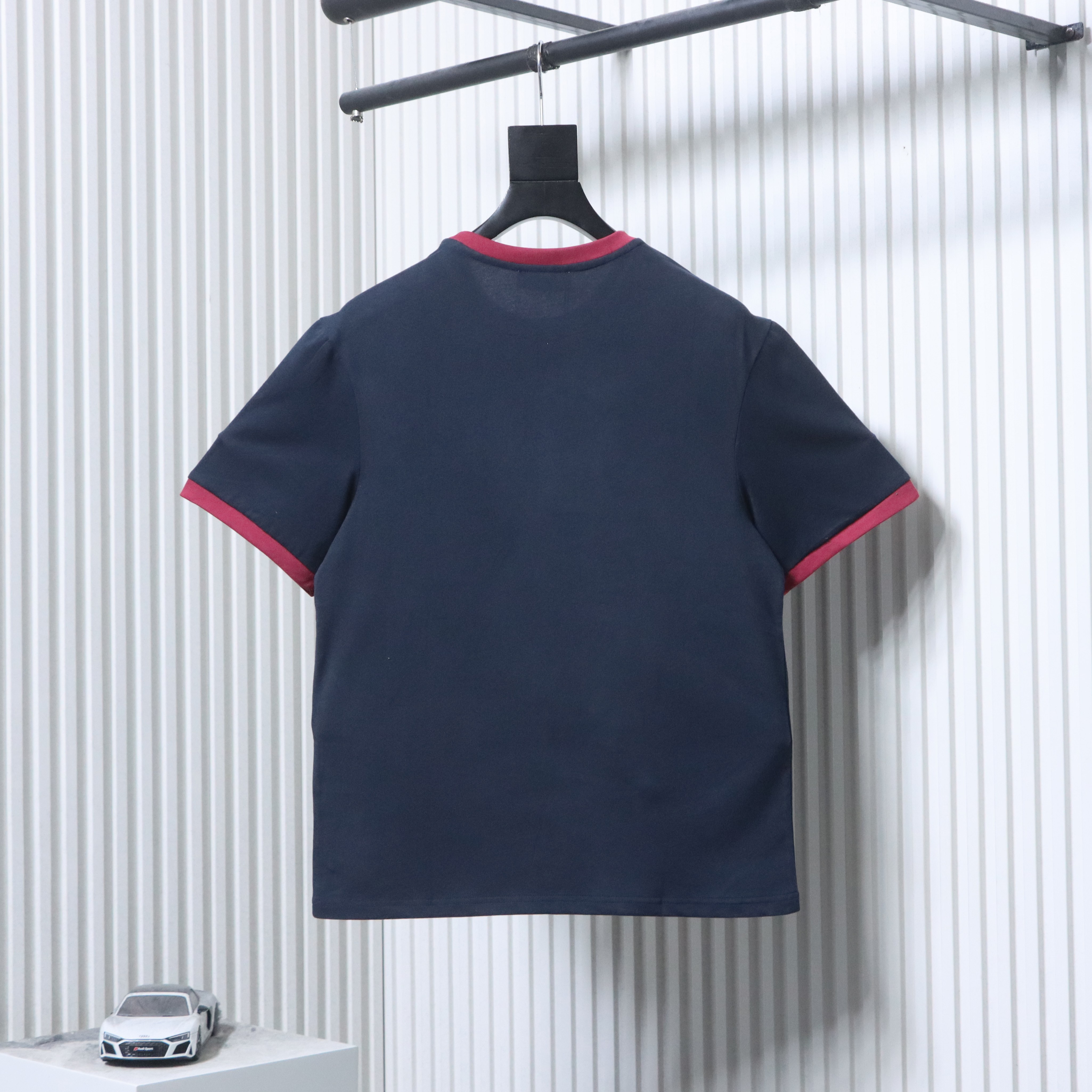 Miu Miu Contrast Panel Short Sleeve T-Shirt Style 2