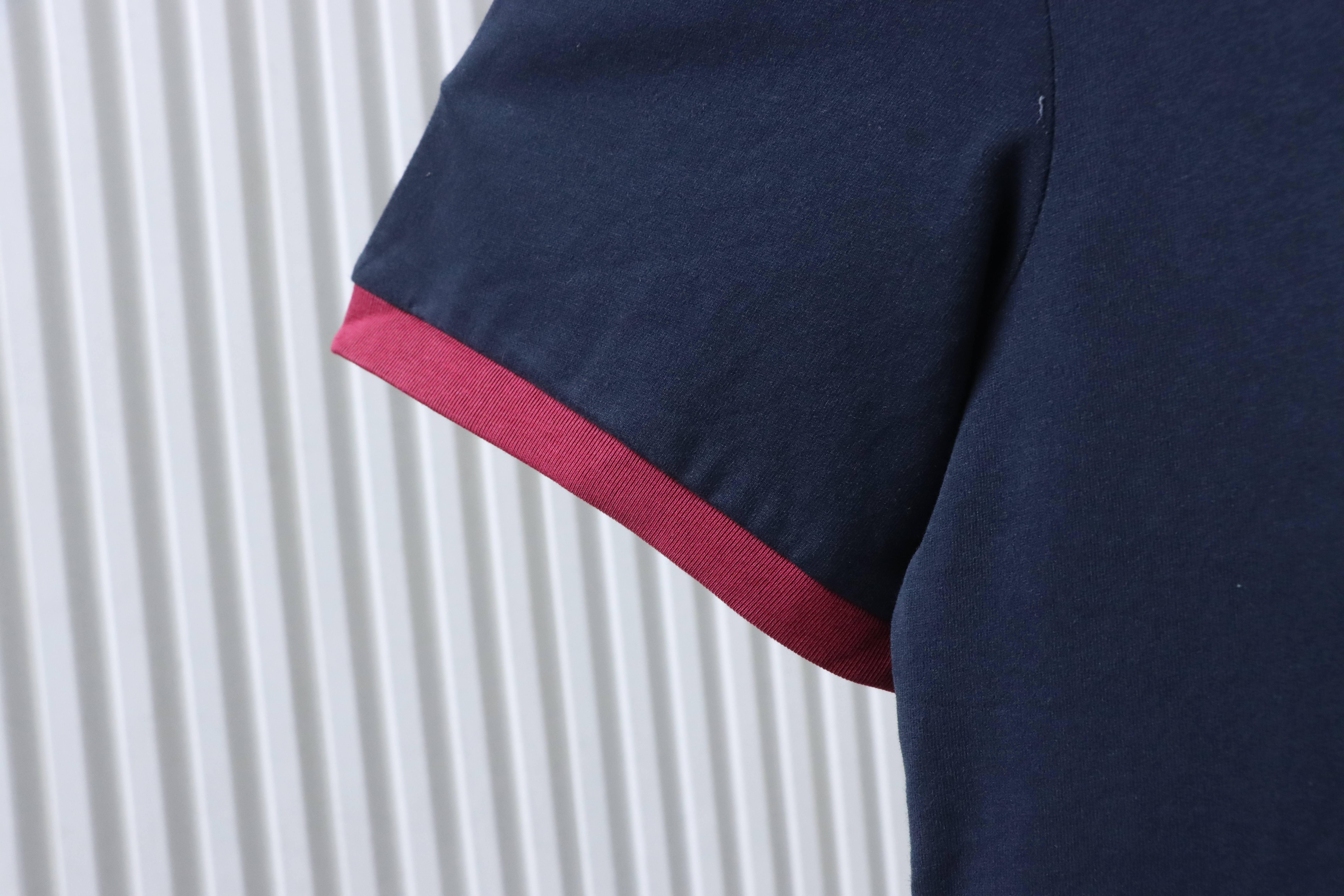 Miu Miu Contrast Panel Short Sleeve T-Shirt Style 2