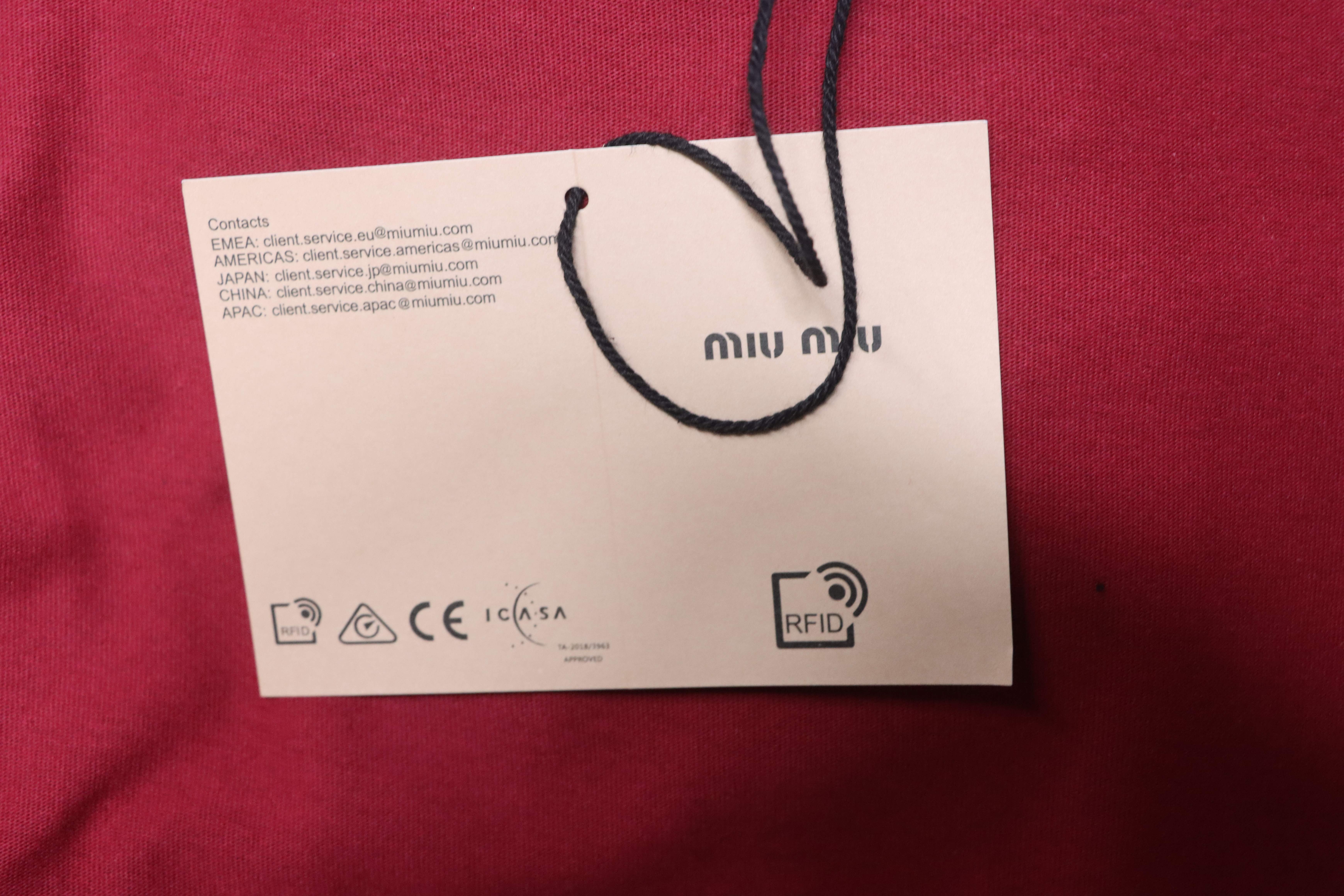 Miu Miu Contrast Panel Short Sleeve T-Shirt Style 3