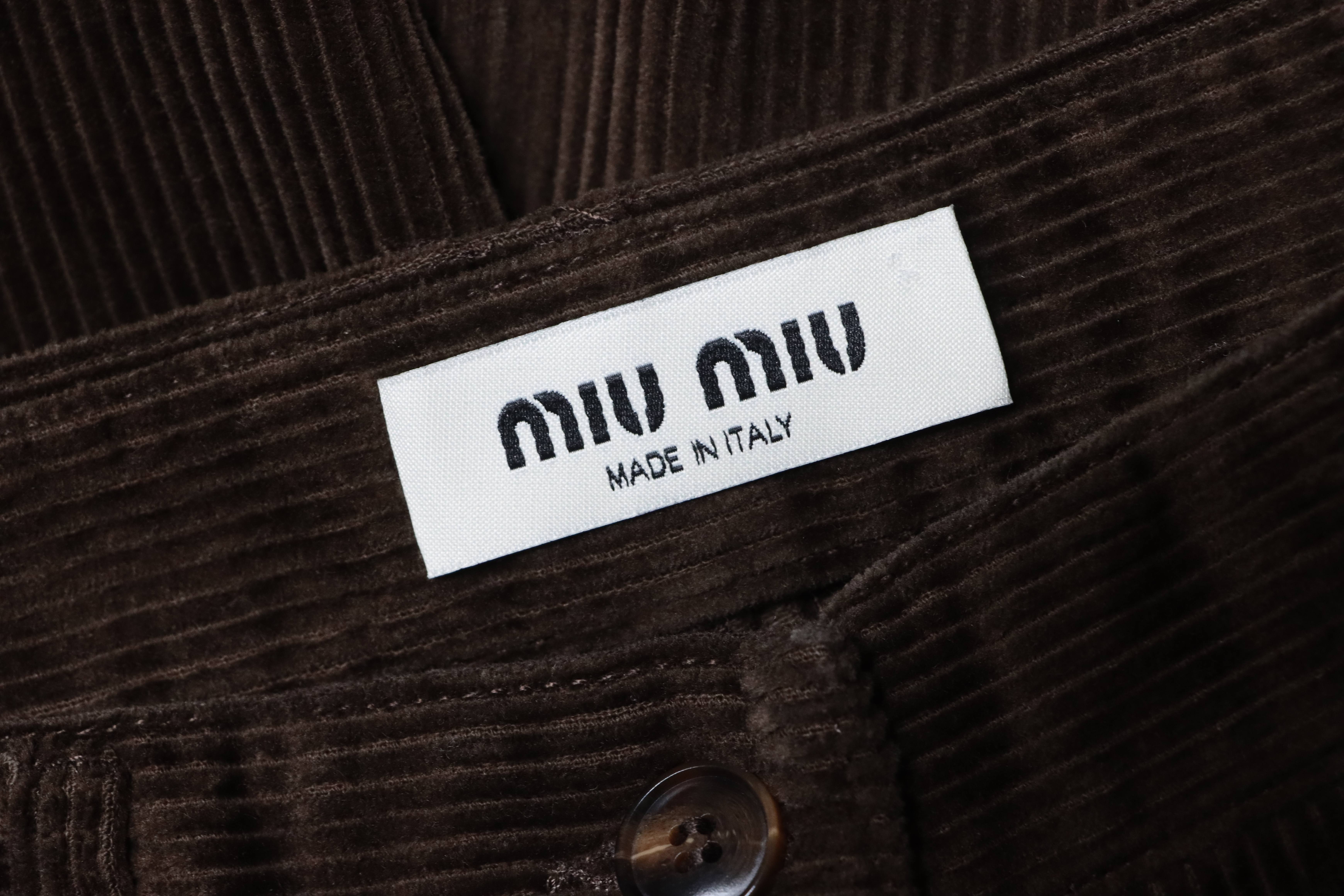Miu Miu Corduroy Casual Pants
