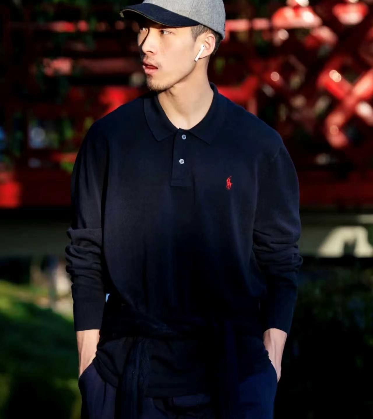 Ralph Lauren 25SS Pony Logo Embroidery Long Sleeve Polo Shirt