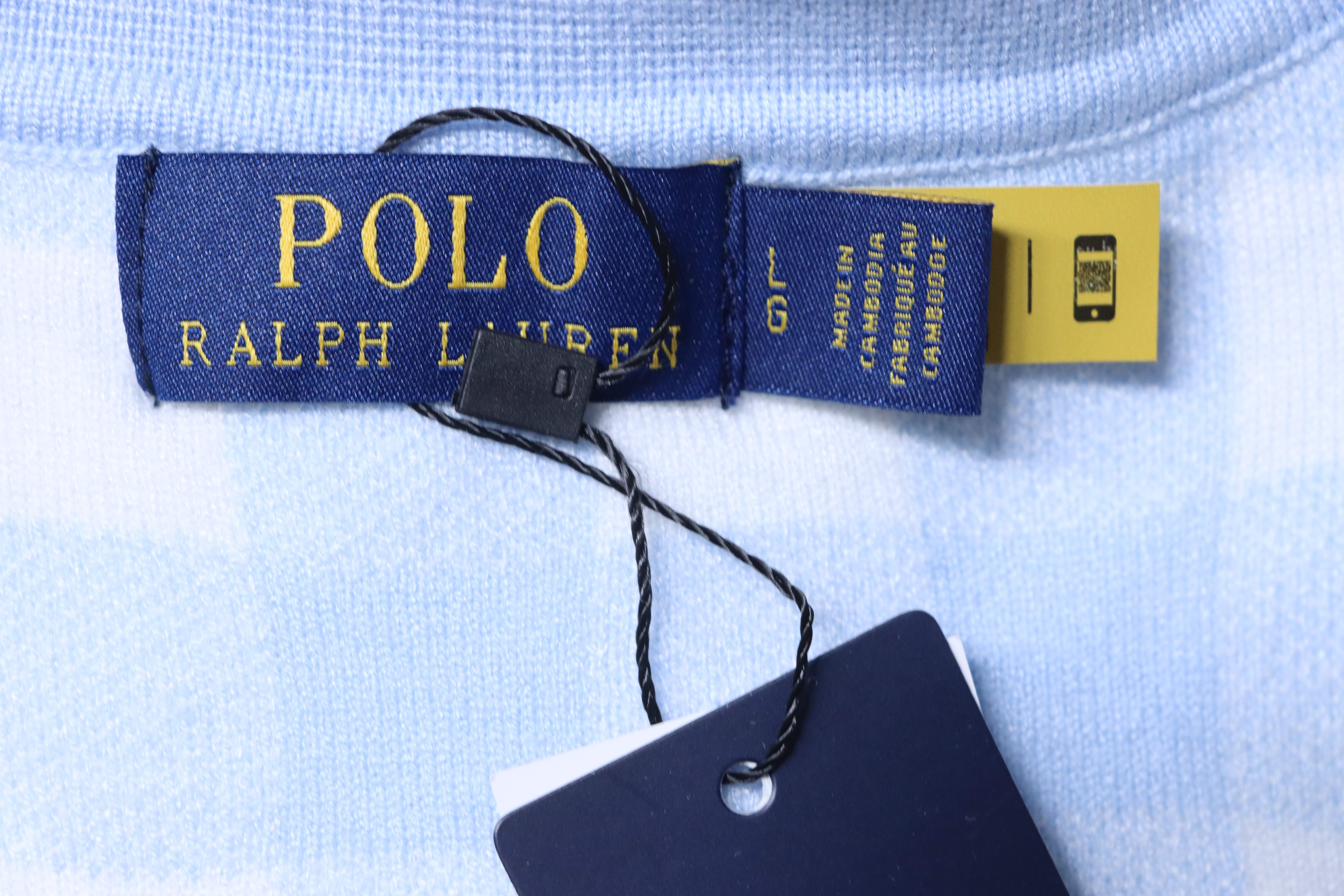 Ralph Lauren Check Jacquard Knit Short Sleeve Polo Shirt Women Style 2