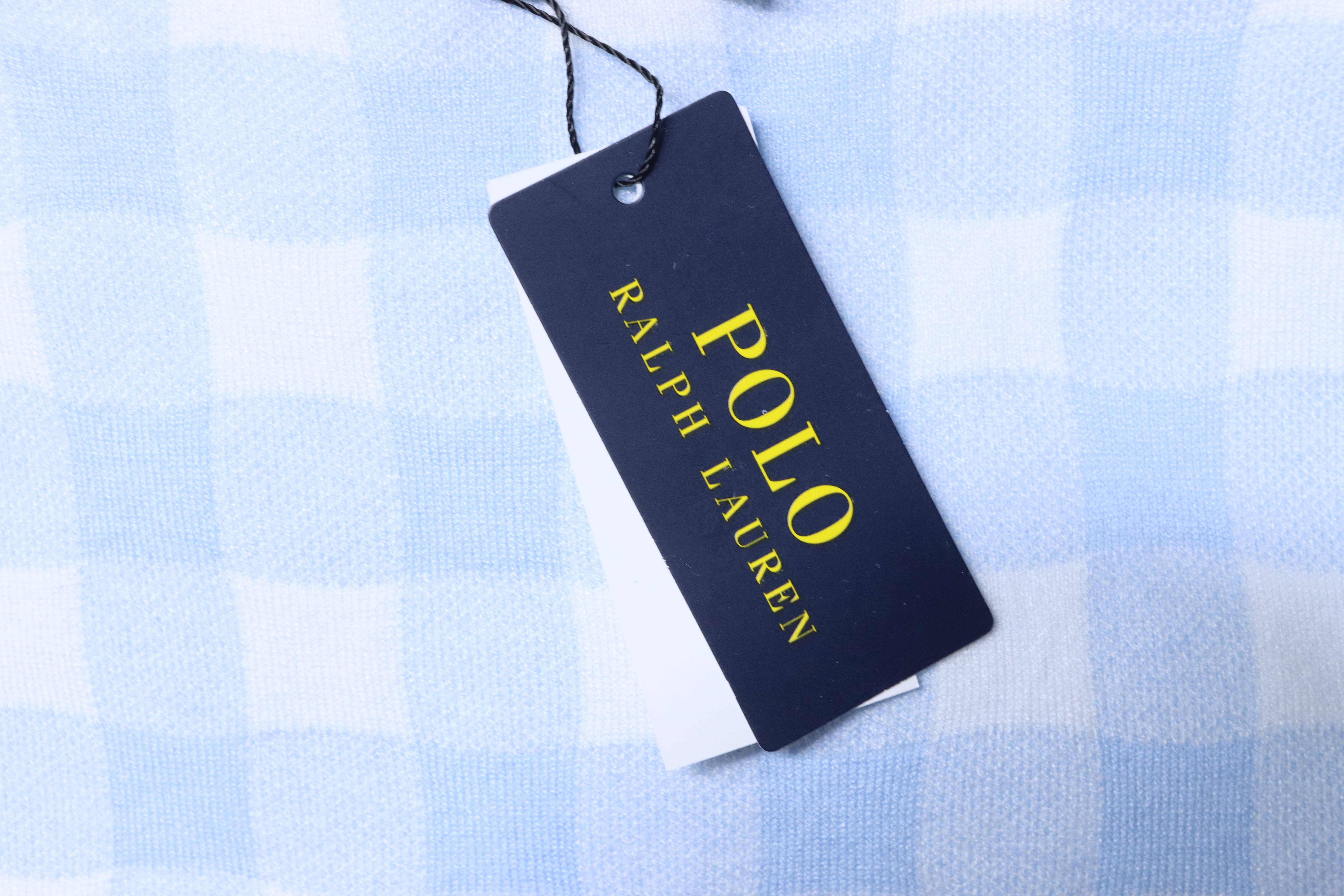 Ralph Lauren Check Jacquard Knit Short Sleeve Polo Shirt Women Style 2