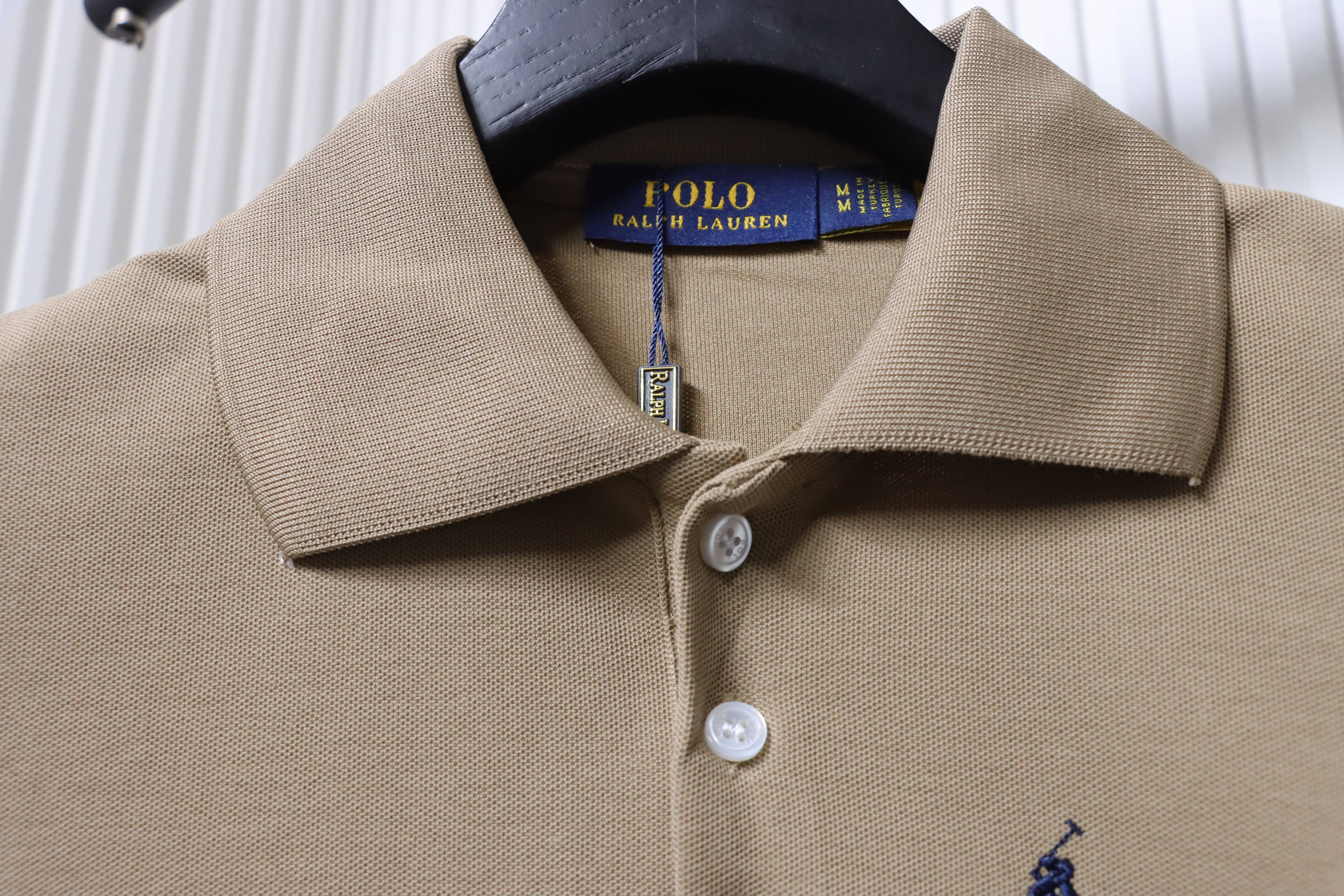 Ralph Lauren Five-Button Pony Logo Embroidery Short Sleeve Polo Shirt Style 3