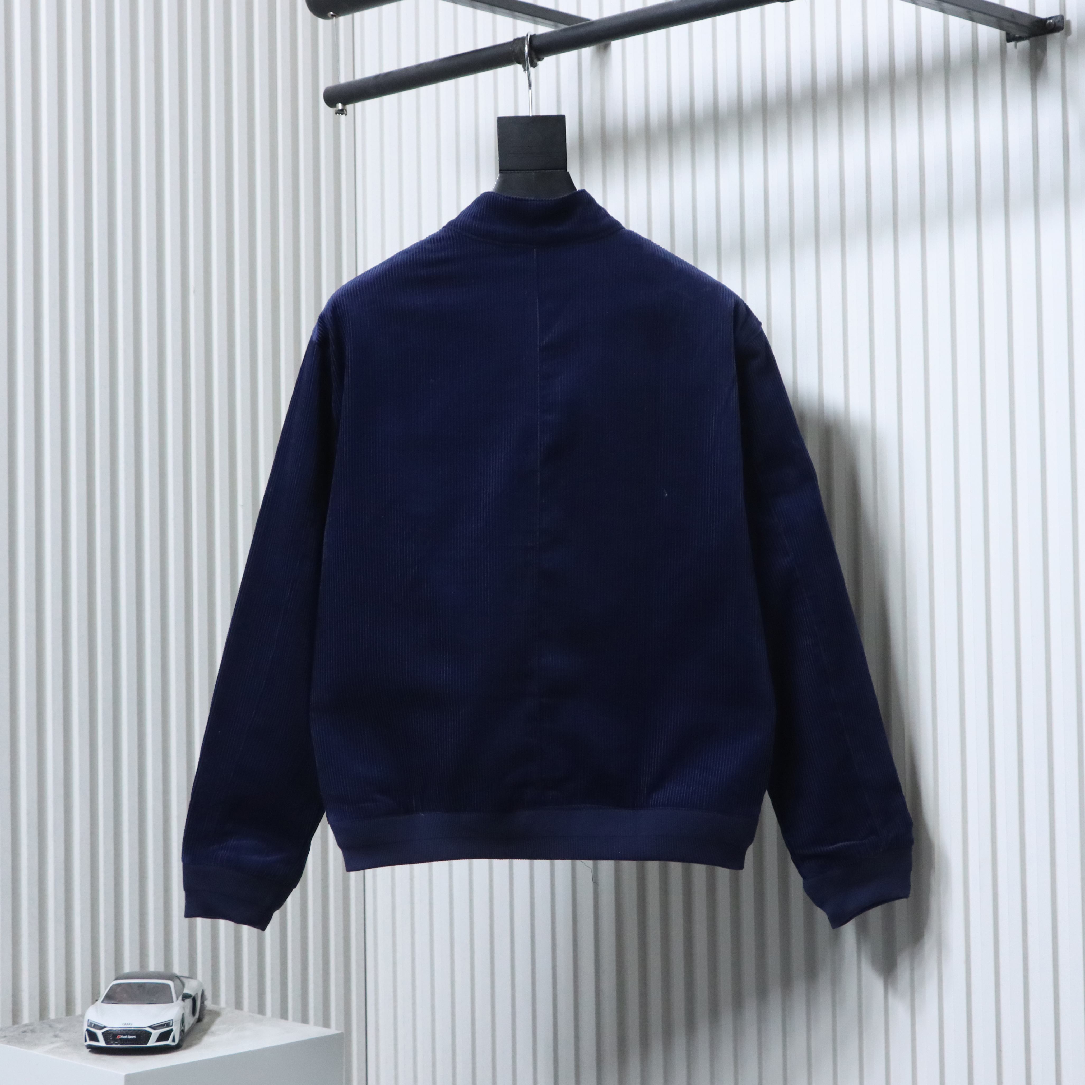Ralph Lauren FW22 Solid Color Logo Embroidery Corduroy Jacket Style 1