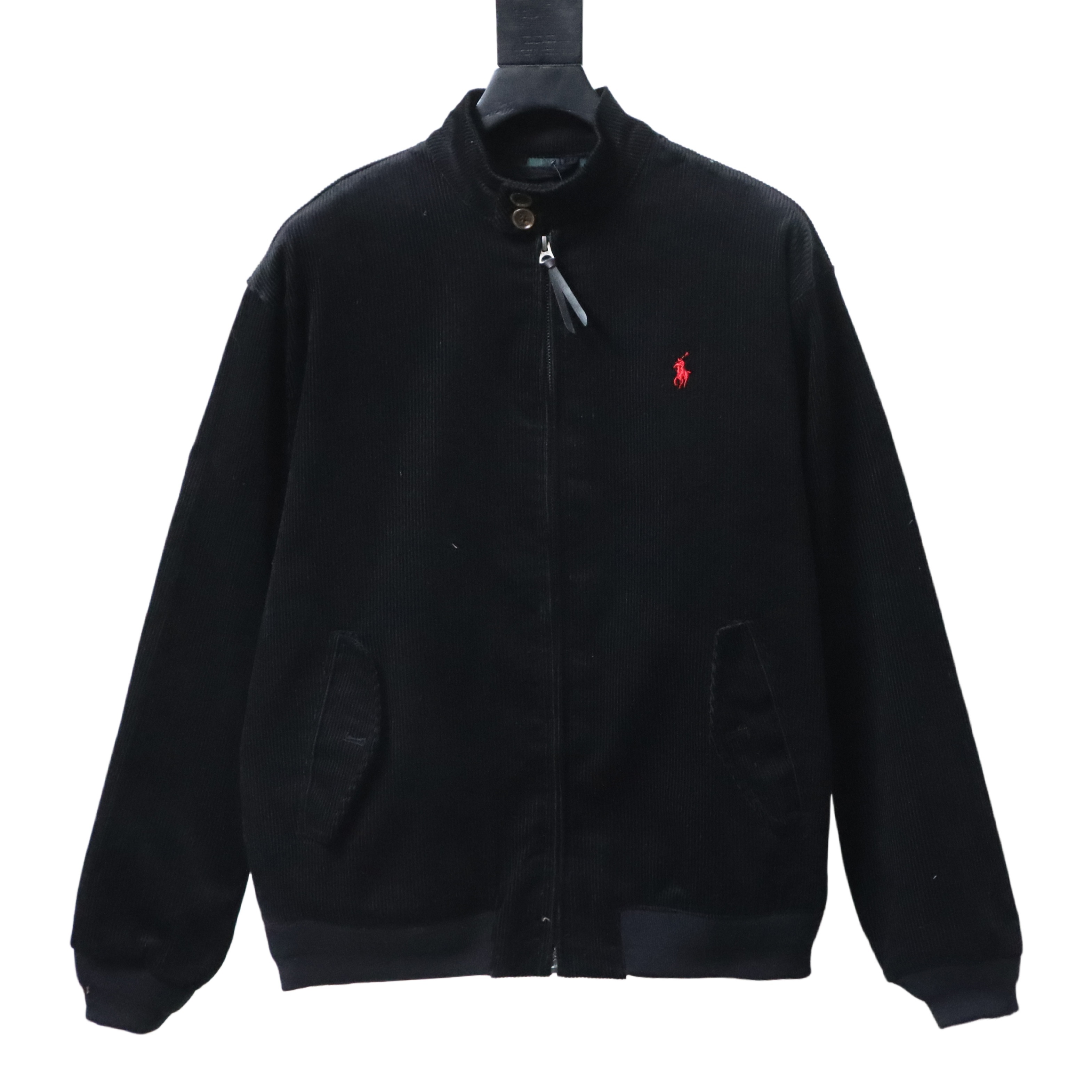Ralph Lauren FW22 Solid Color Logo Embroidery Corduroy Jacket Style 2