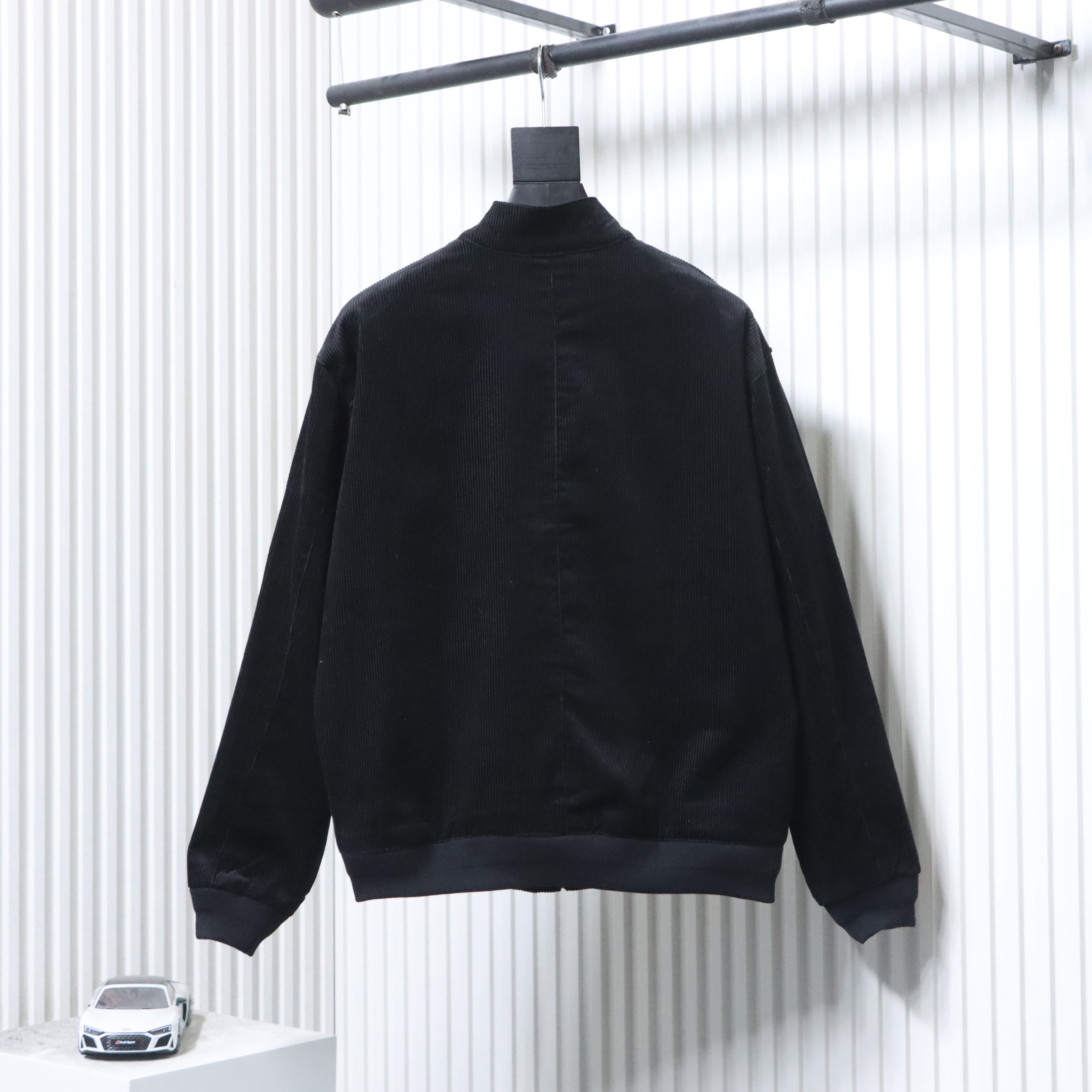 Ralph Lauren FW22 Solid Color Logo Embroidery Corduroy Jacket Style 2