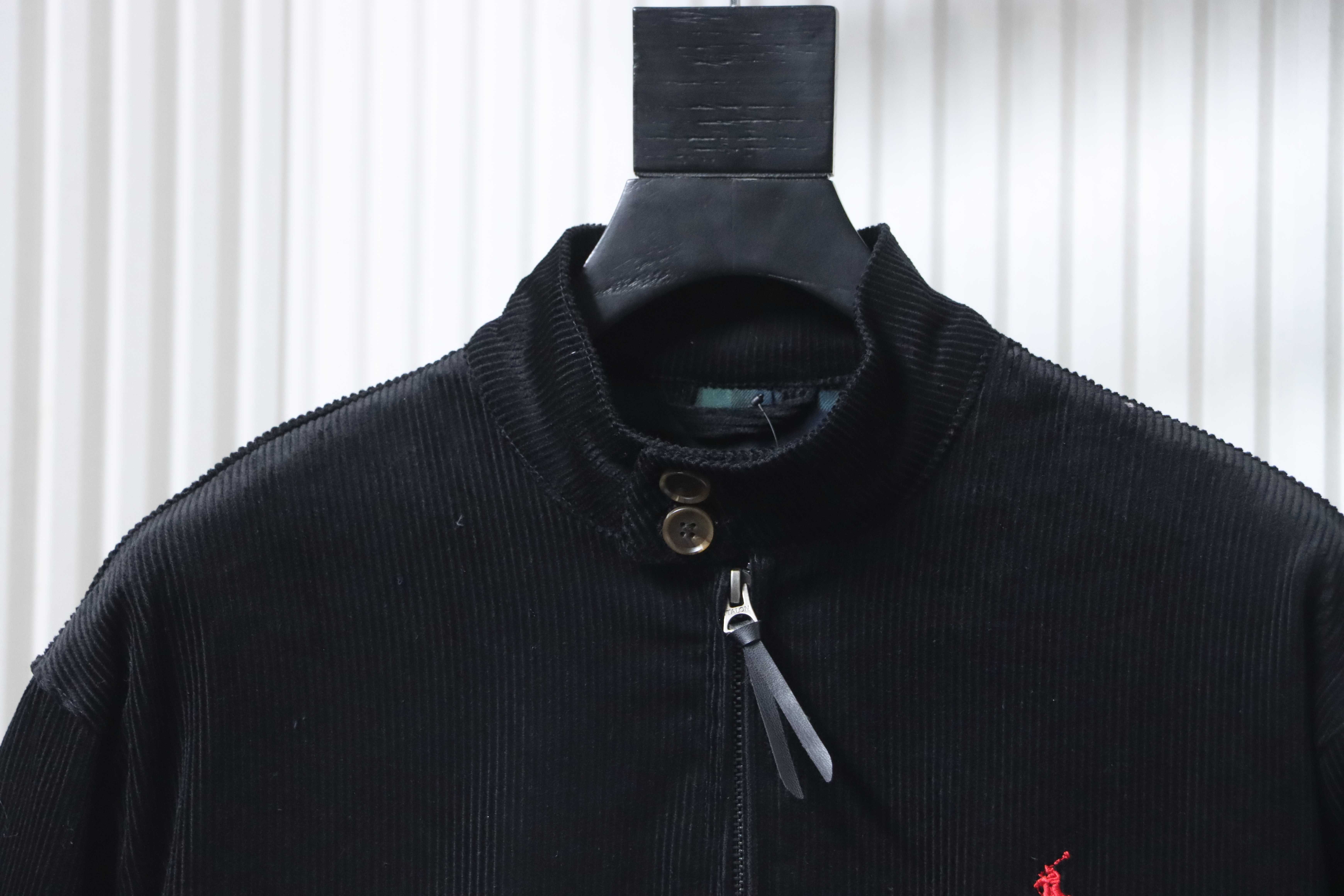 Ralph Lauren FW22 Solid Color Logo Embroidery Corduroy Jacket Style 2