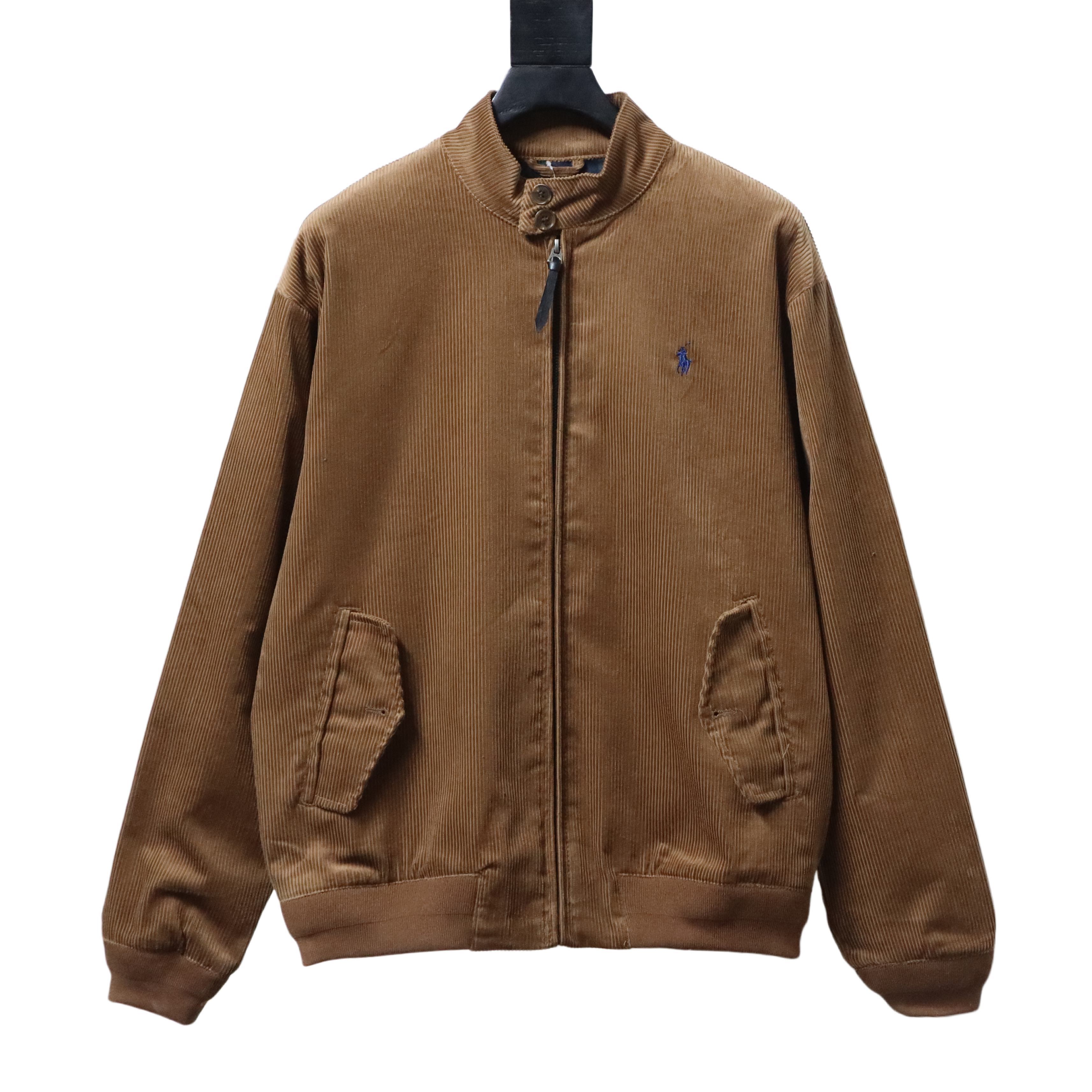 Ralph Lauren FW22 Solid Color Logo Embroidery Corduroy Jacket Style 3