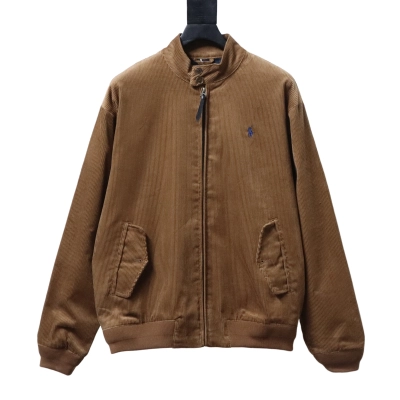 Ralph Lauren FW22 Solid Color Logo Embroidery Corduroy Jacket Style 3 02