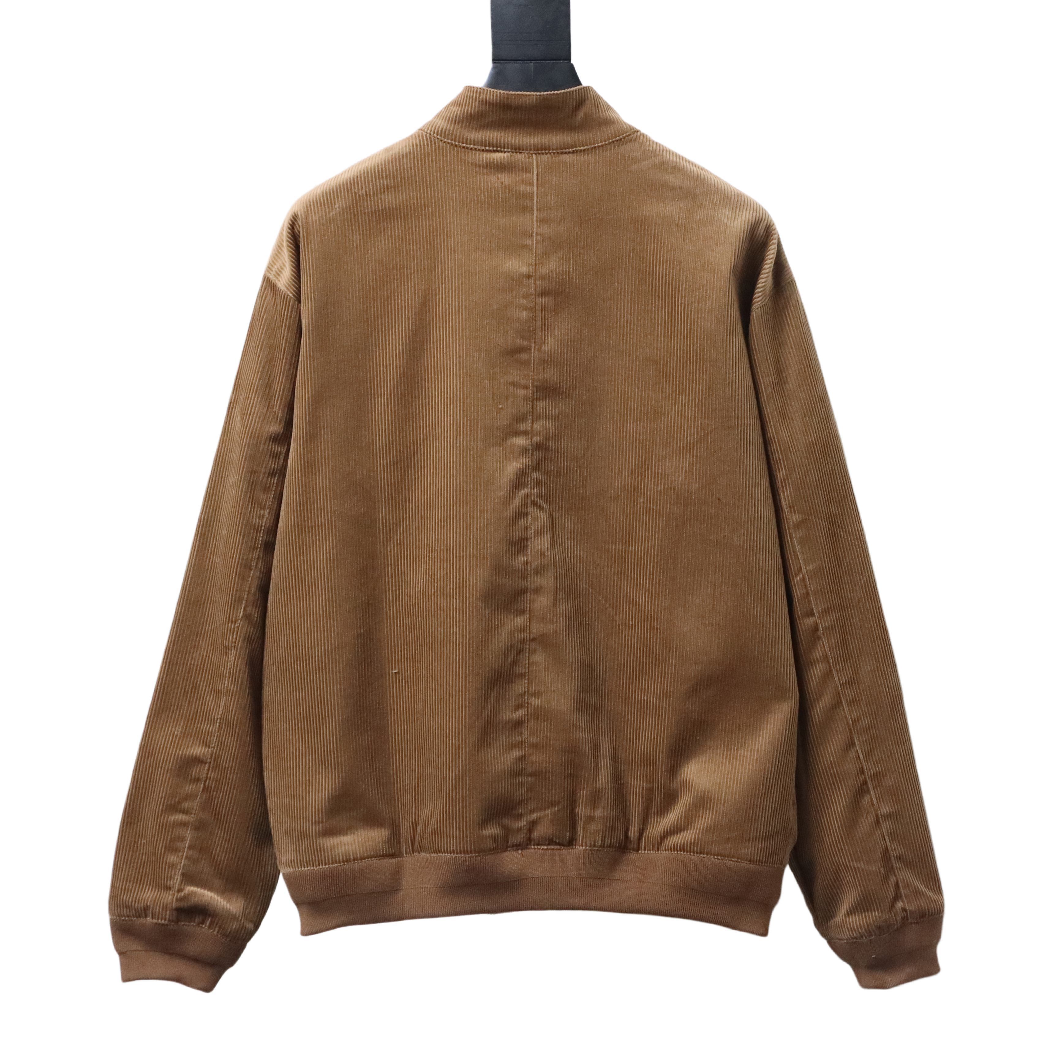 Ralph Lauren FW22 Solid Color Logo Embroidery Corduroy Jacket Style 3