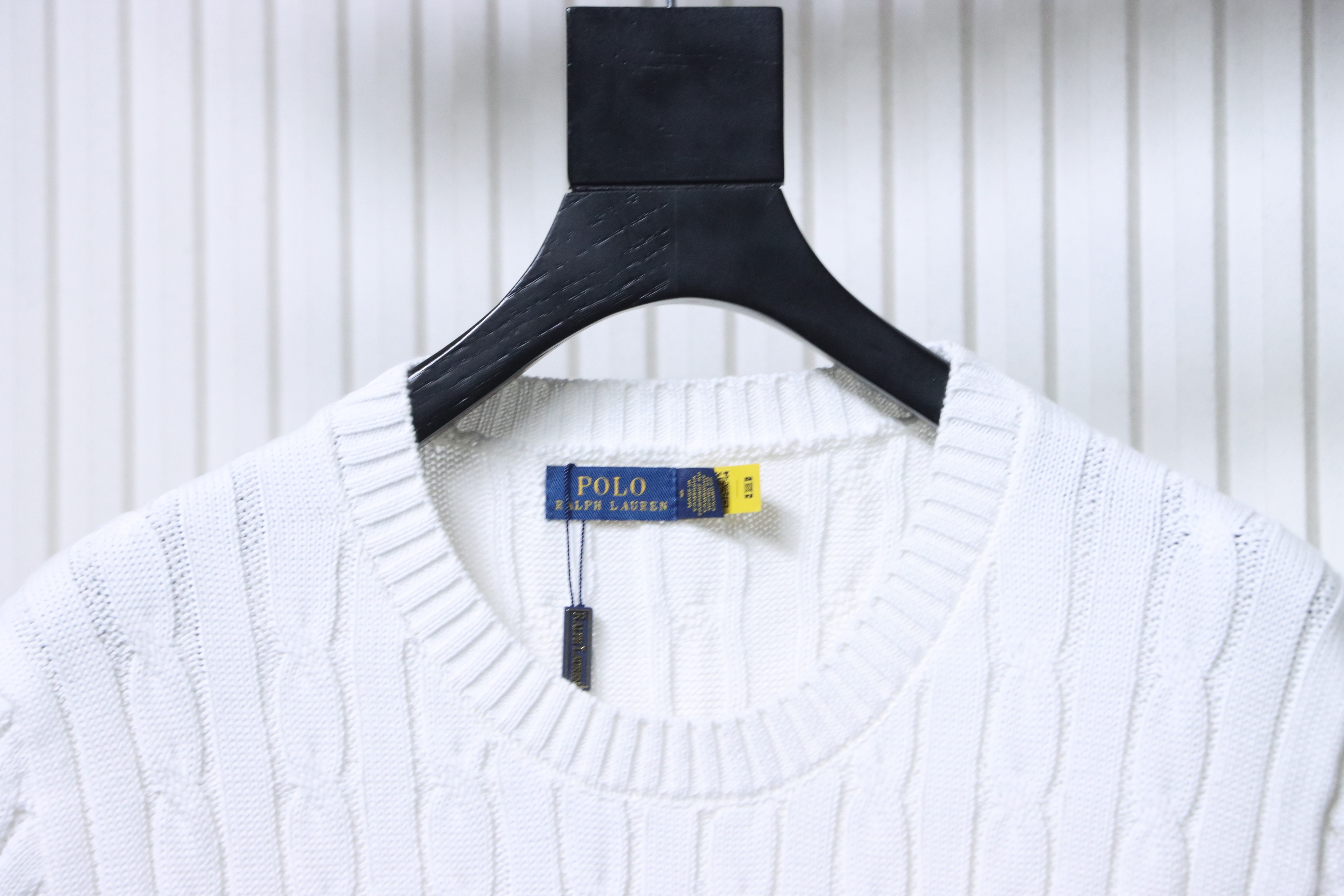 Ralph Lauren Horse Logo Embroidery Cable Knit Knit Short Sleeve T-Shirt Style 1