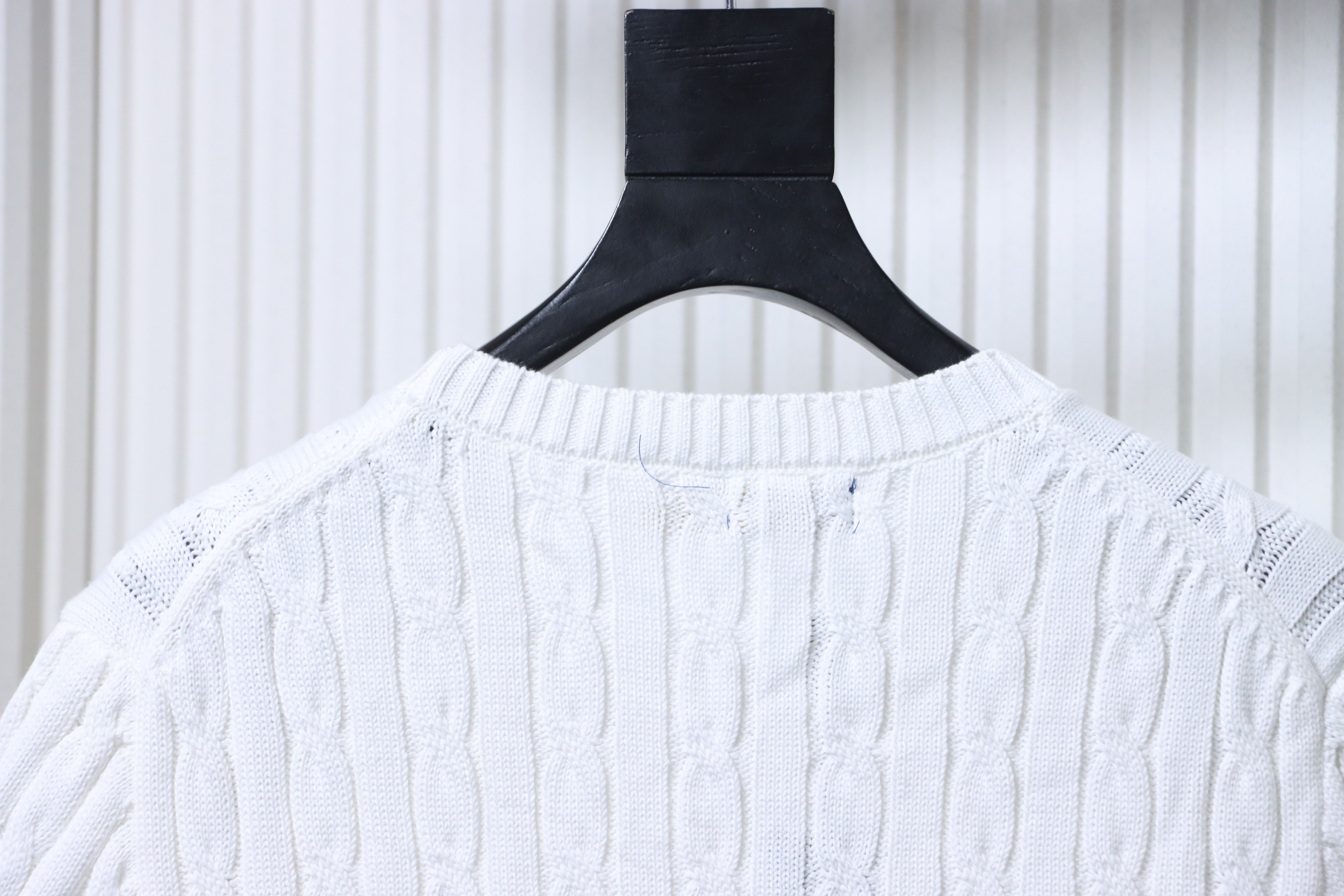 Ralph Lauren Horse Logo Embroidery Cable Knit Knit Short Sleeve T-Shirt Style 1