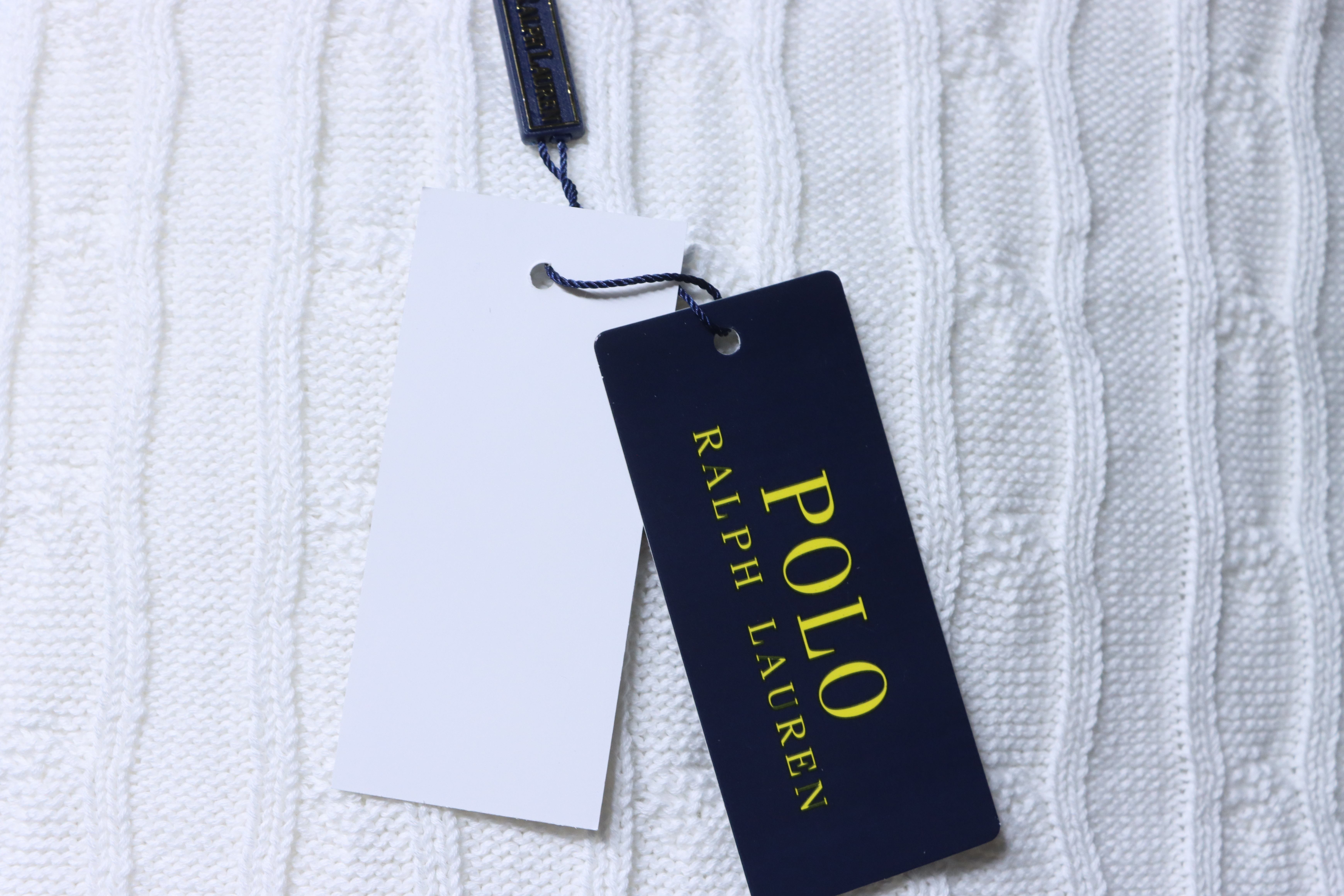 Ralph Lauren Horse Logo Embroidery Cable Knit Knit Short Sleeve T-Shirt Style 1