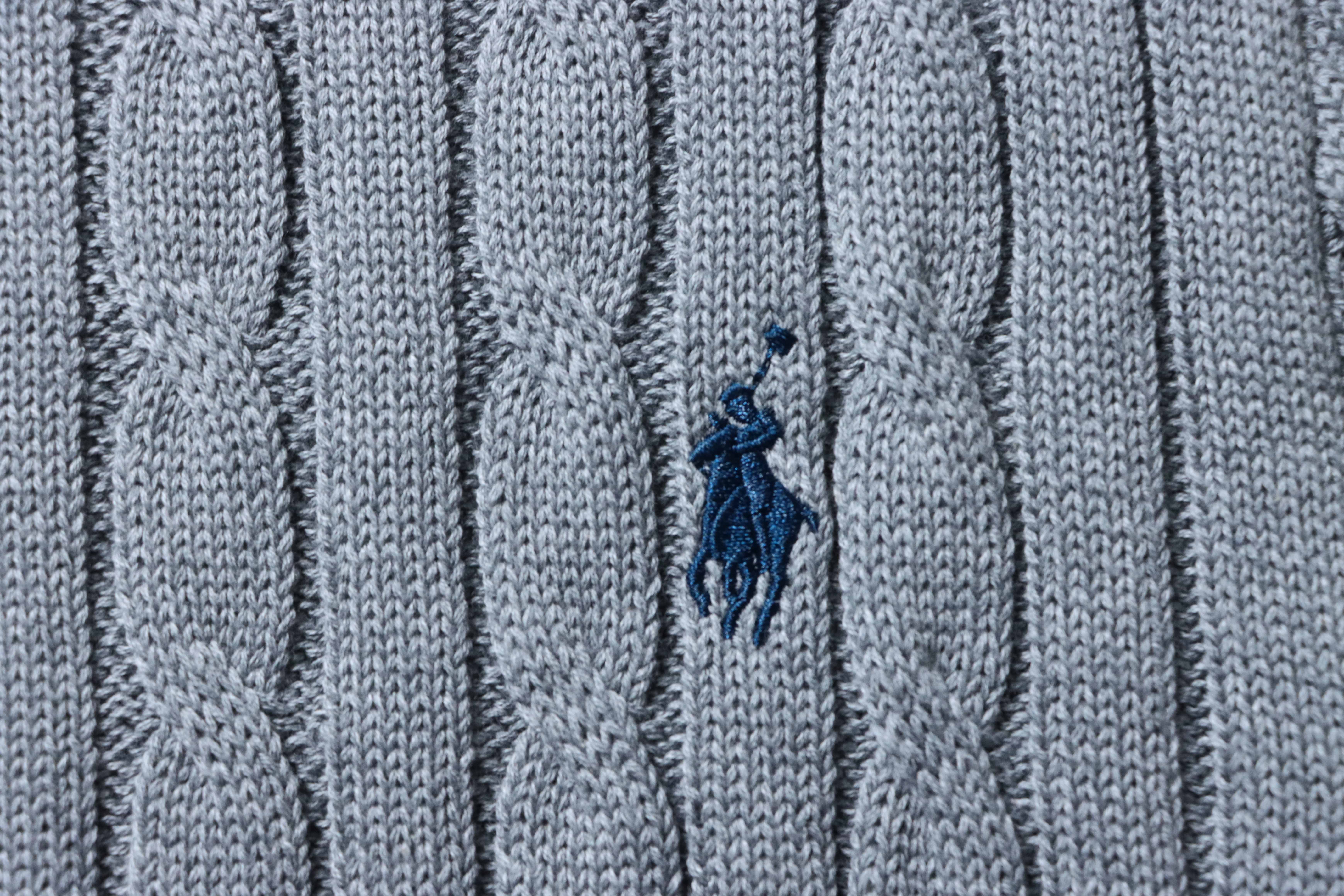 Ralph Lauren Horse Logo Embroidery Cable Knit Knit Short Sleeve T-Shirt Style 3
