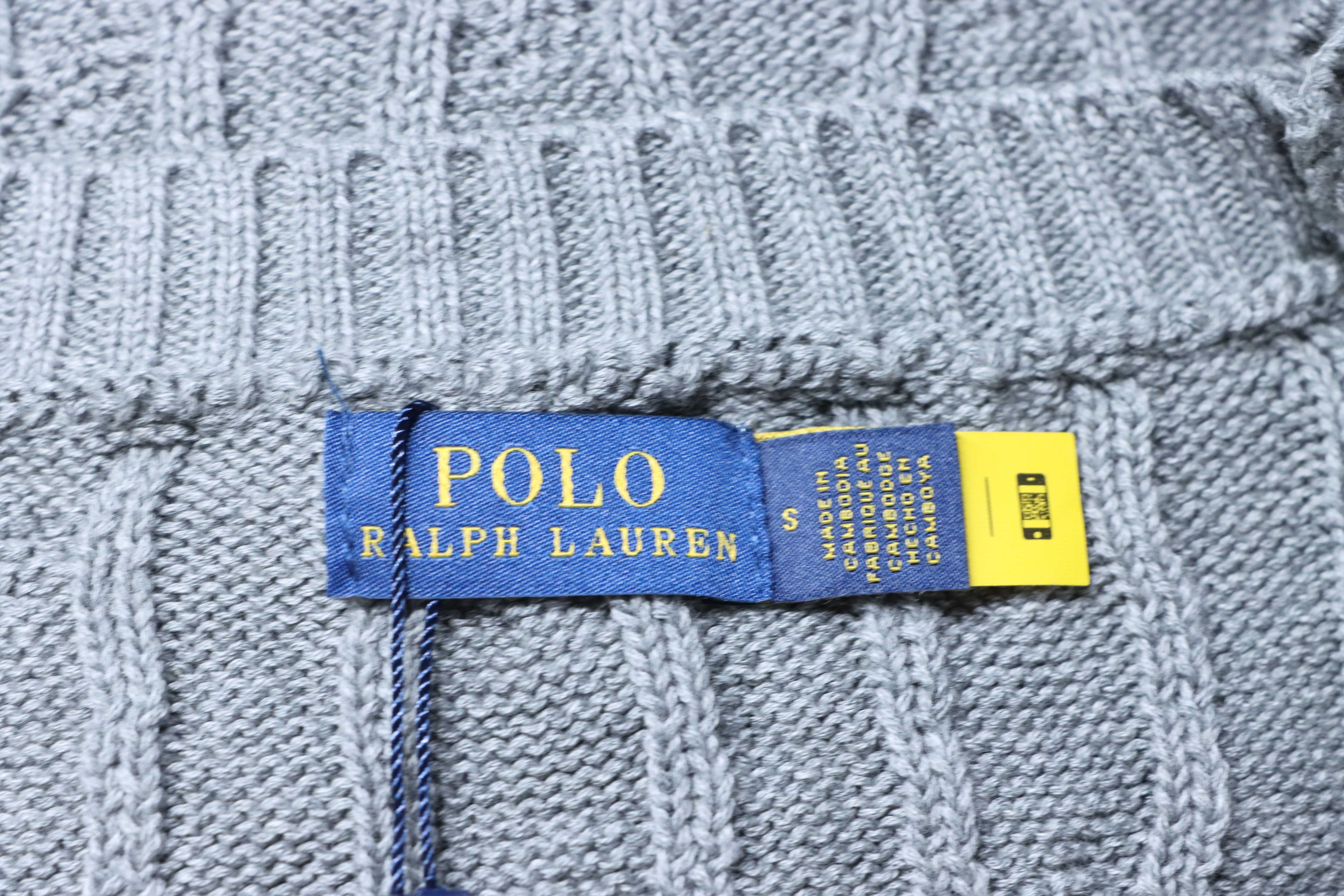 Ralph Lauren Horse Logo Embroidery Cable Knit Knit Short Sleeve T-Shirt Style 3