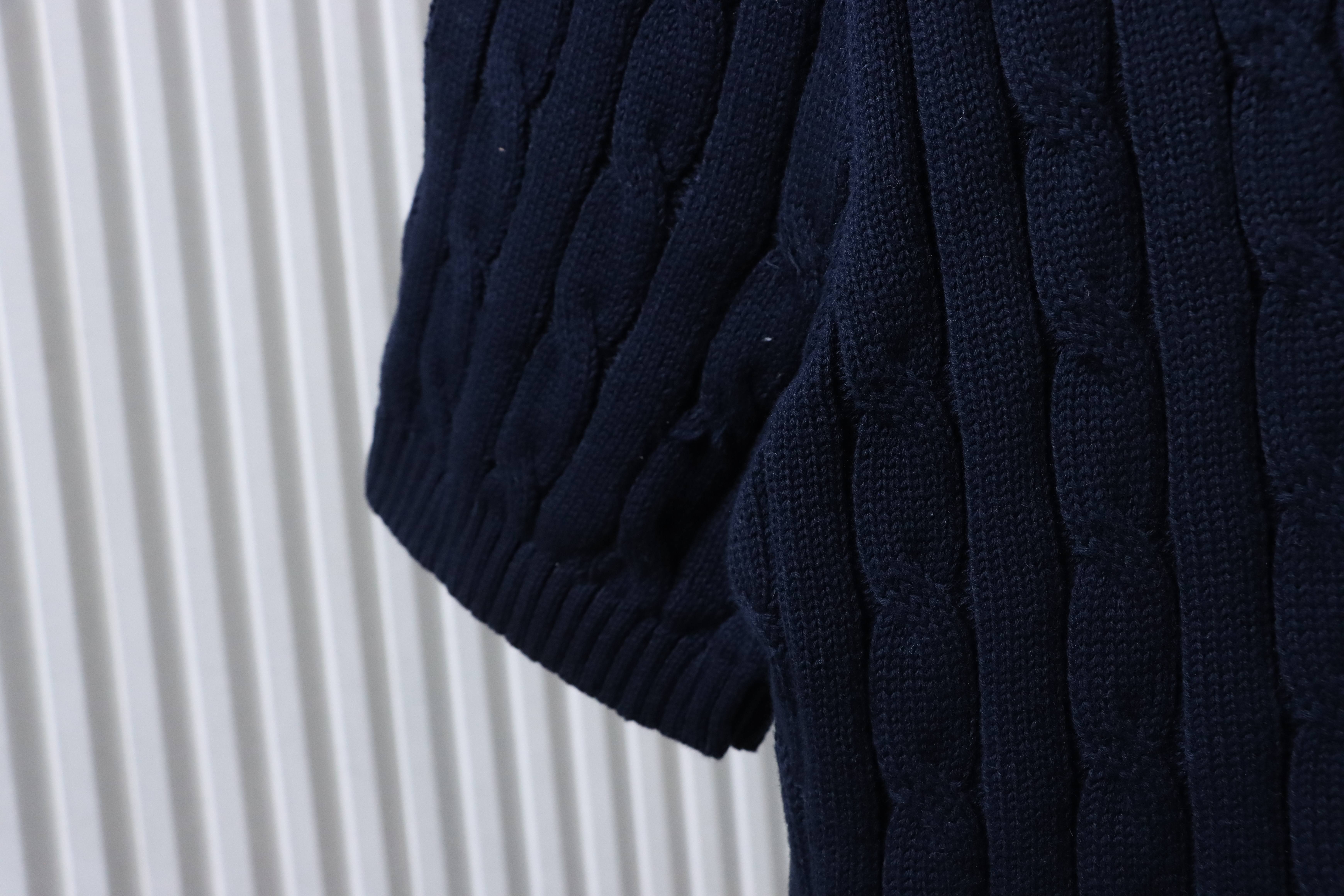 Ralph Lauren Horse Logo Embroidery Cable Knit Knit Short Sleeve T-Shirt Style 4
