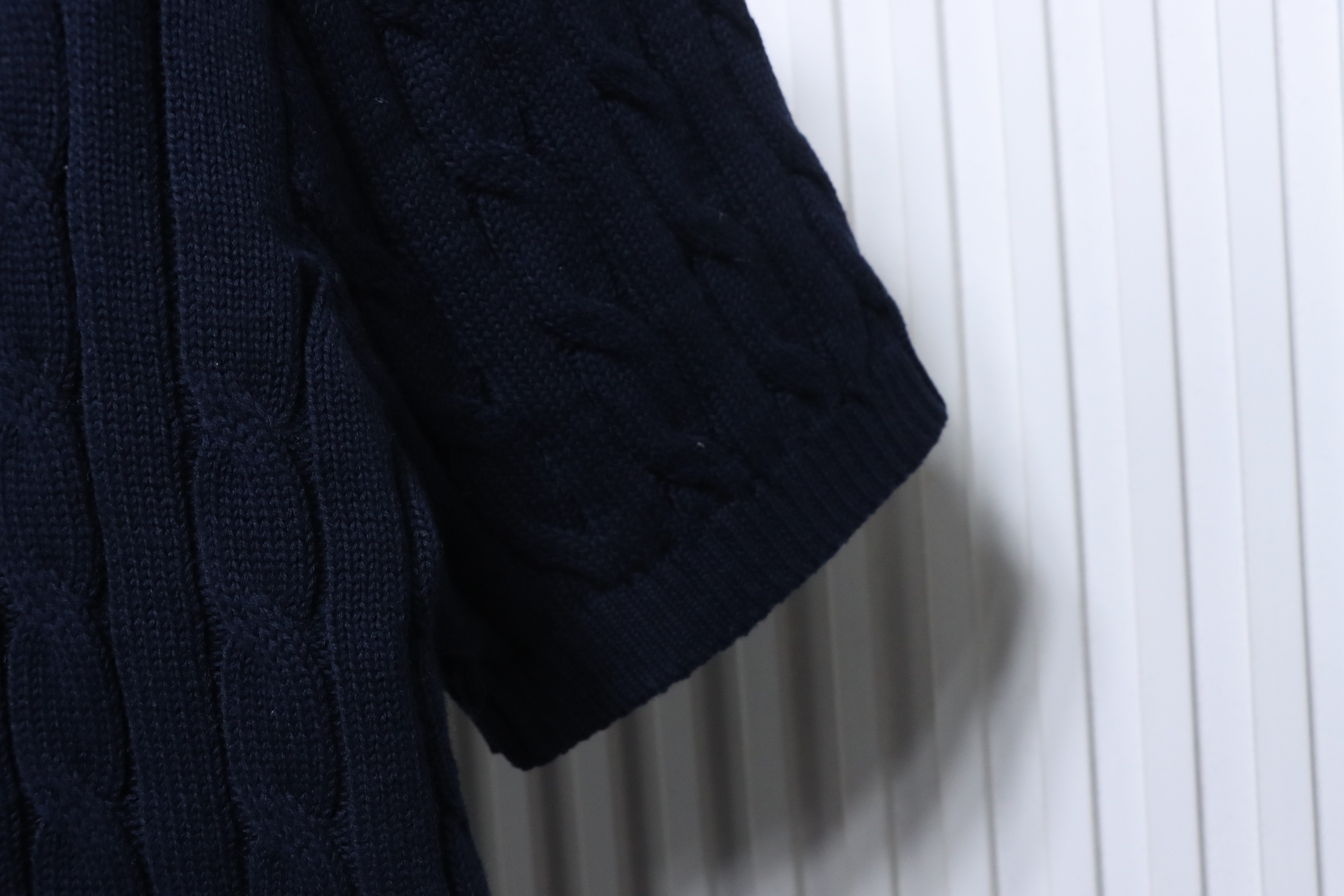 Ralph Lauren Horse Logo Embroidery Cable Knit Knit Short Sleeve T-Shirt Style 4