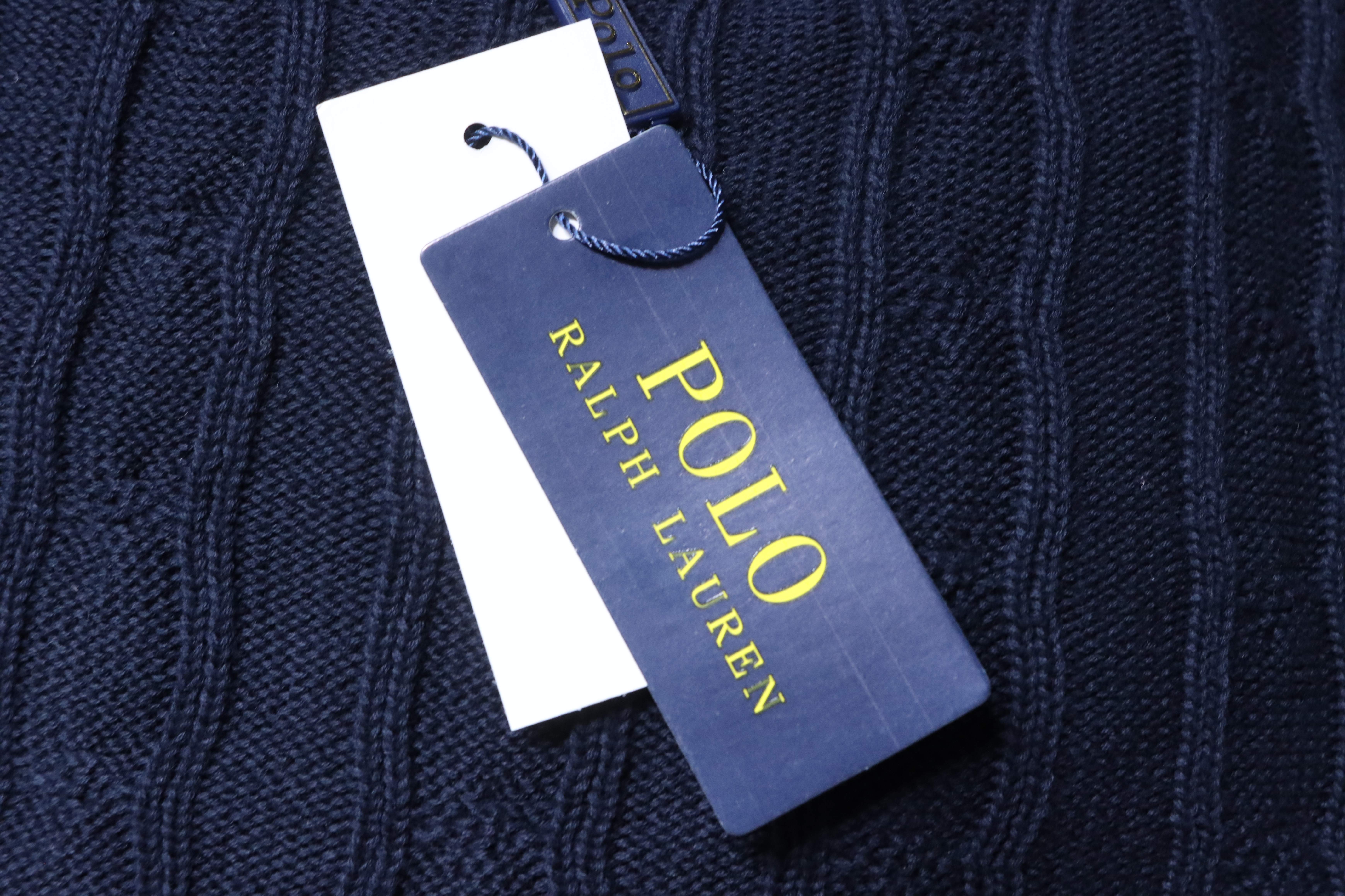 Ralph Lauren Horse Logo Embroidery Cable Knit Knit Short Sleeve T-Shirt Style 4