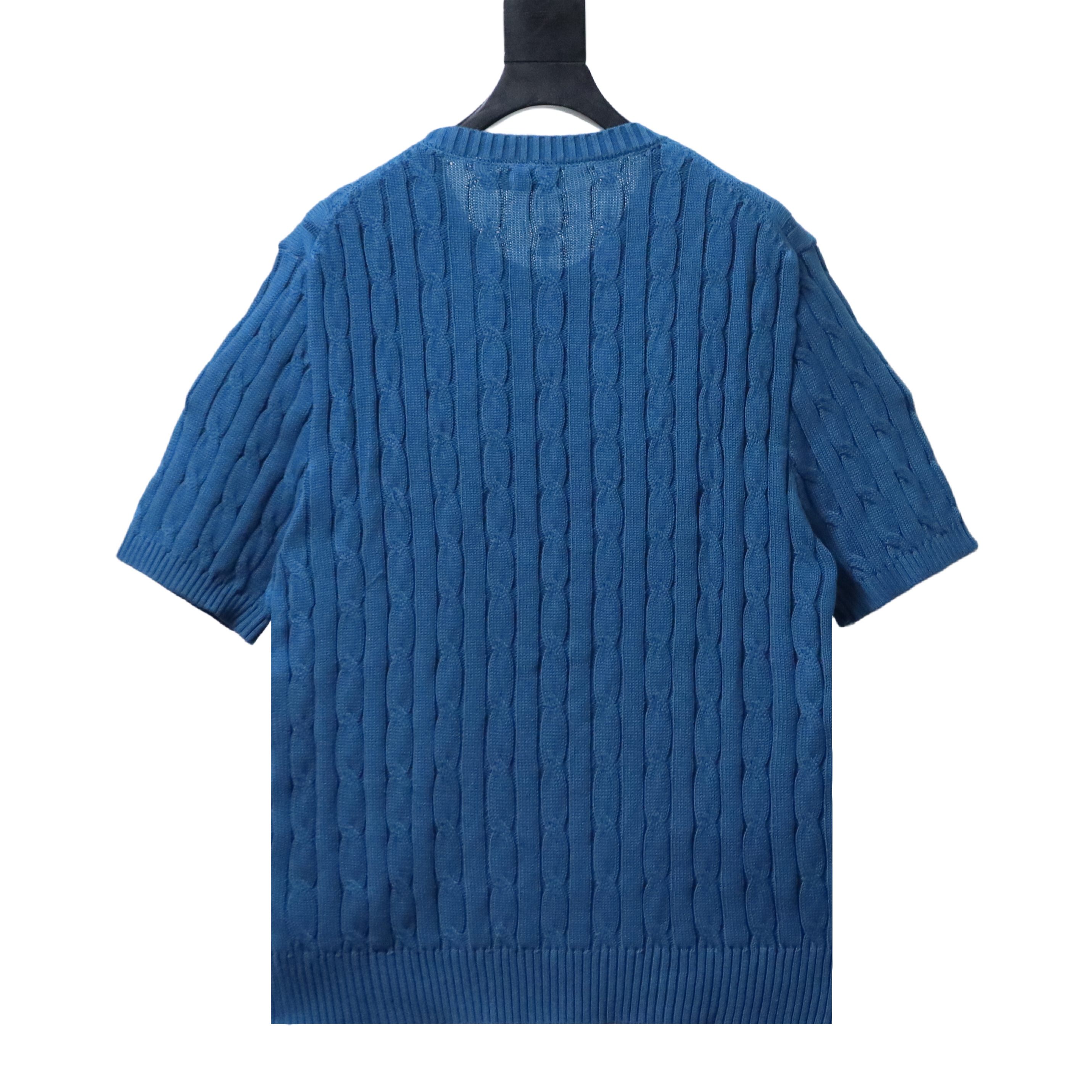 Ralph Lauren Horse Logo Embroidery Cable Knit Knit Short Sleeve T-Shirt Style 5
