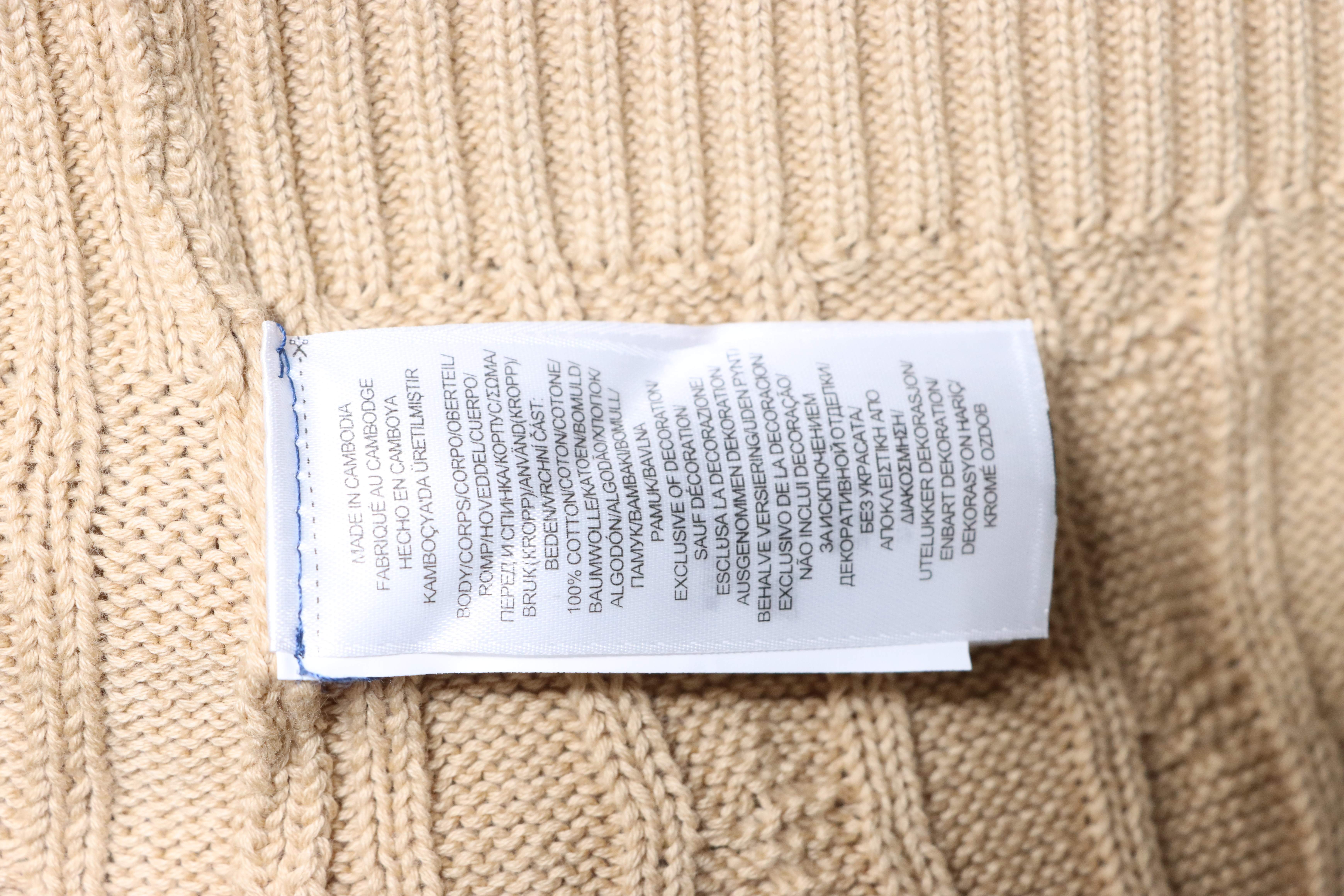 Ralph Lauren Horse Logo Embroidery Cable Knit Knit Short Sleeve T-Shirt Style 6
