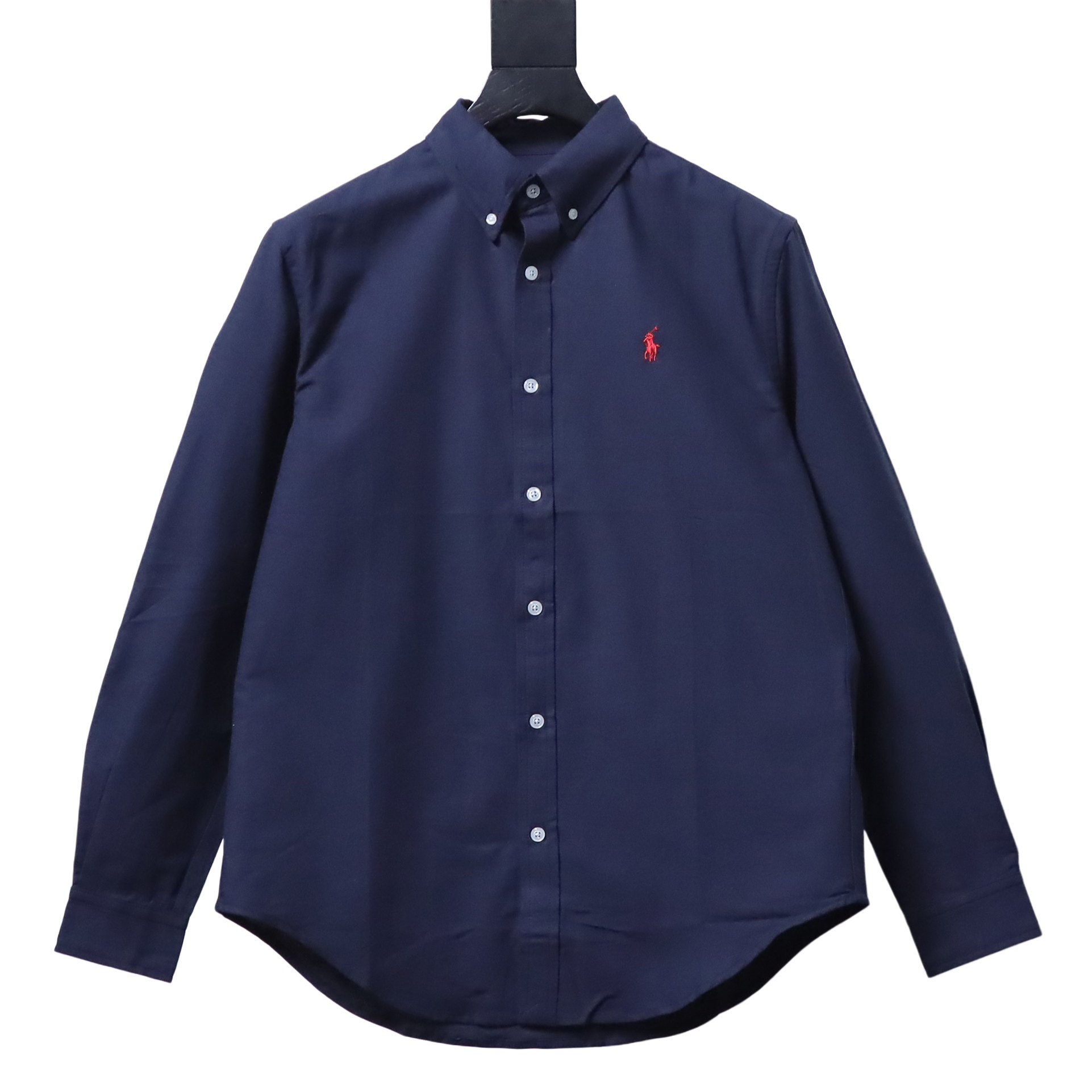 Ralph Lauren Polo Shirt Ralph Lauren R28 Oxford Solid Color Logo Embroidery Button-Up Collar Classic Long Sleeve Casual Shirt Style 3