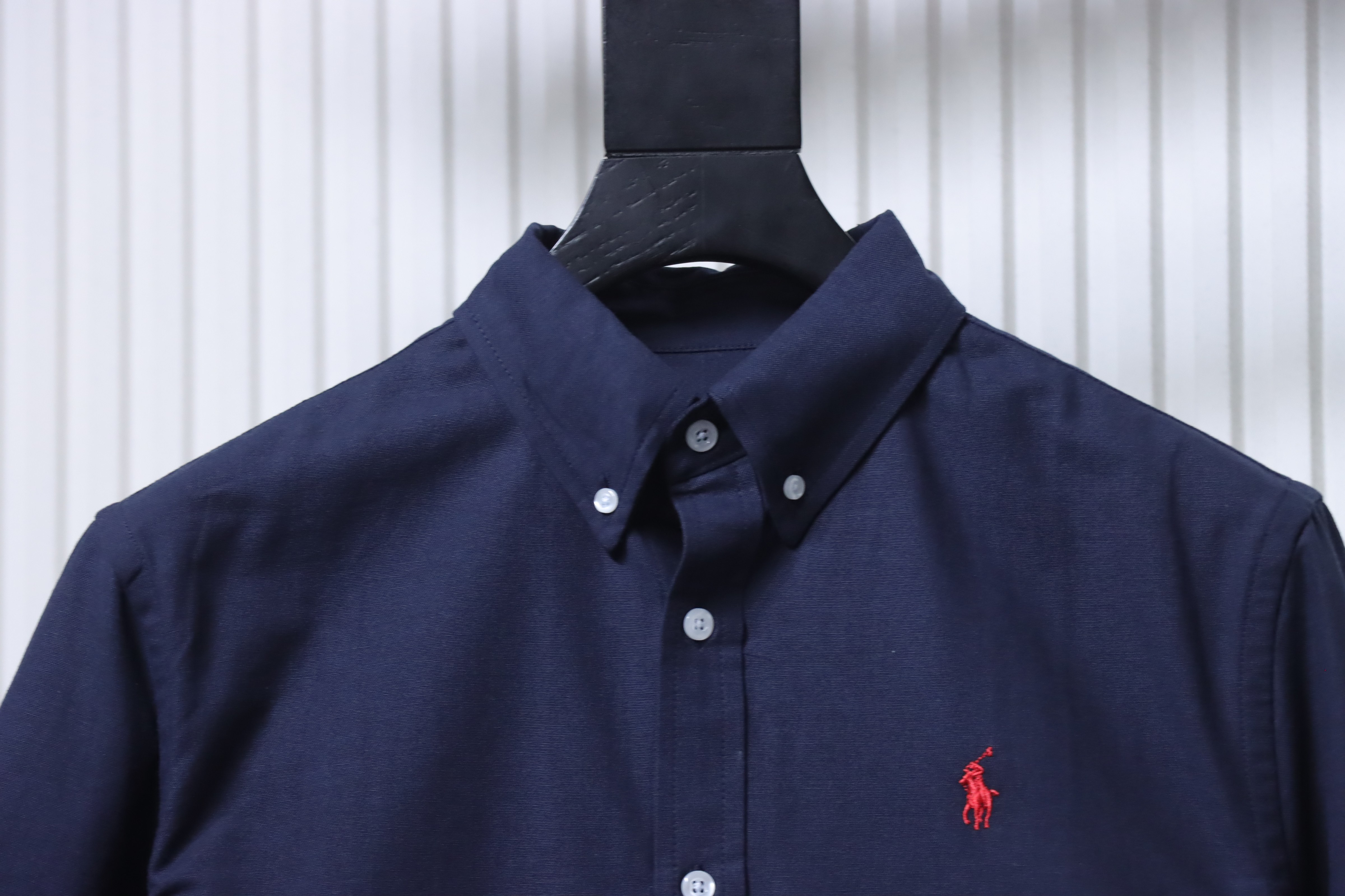 Ralph Lauren Polo Shirt Ralph Lauren R28 Oxford Solid Color Logo Embroidery Button-Up Collar Classic Long Sleeve Casual Shirt Style 3