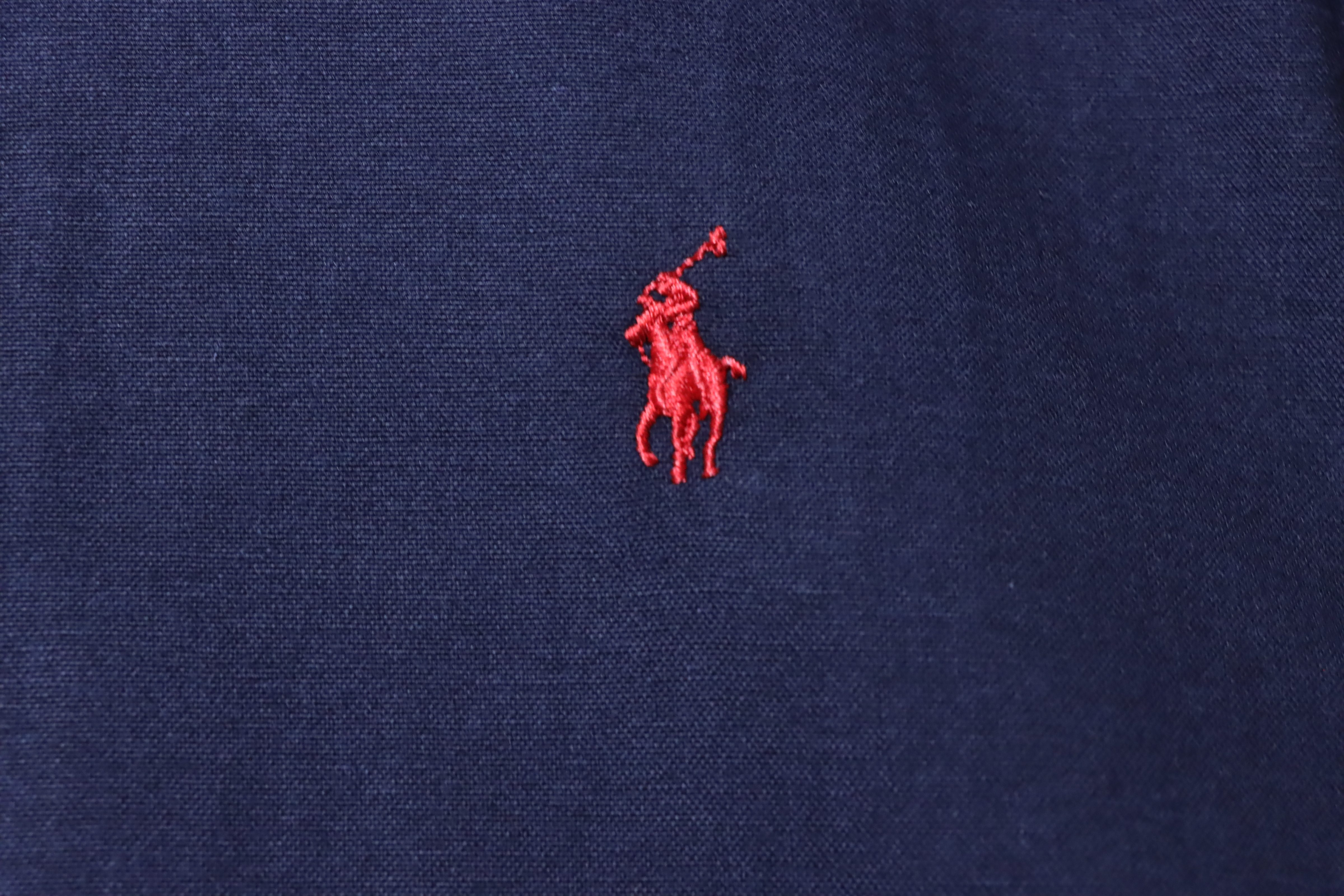 Ralph Lauren Polo Shirt Ralph Lauren R28 Oxford Solid Color Logo Embroidery Button-Up Collar Classic Long Sleeve Casual Shirt Style 3