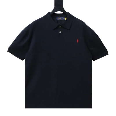 Ralph Lauren Pony Logo Embroidery Cable Knit Knit Short Sleeve Polo Shirt Style 1 02