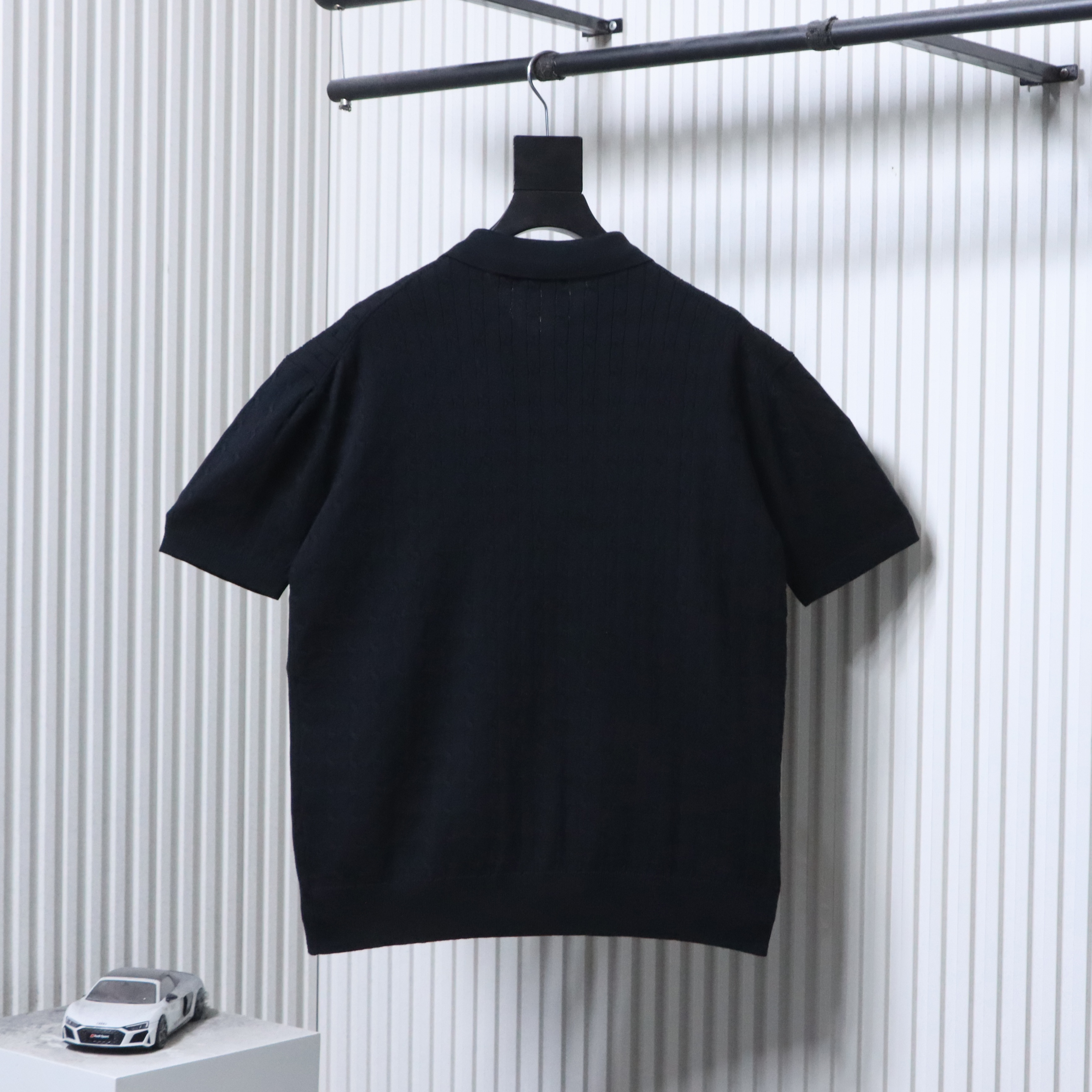 Ralph Lauren Pony Logo Embroidery Cable Knit Knit Short Sleeve Polo Shirt Style 1