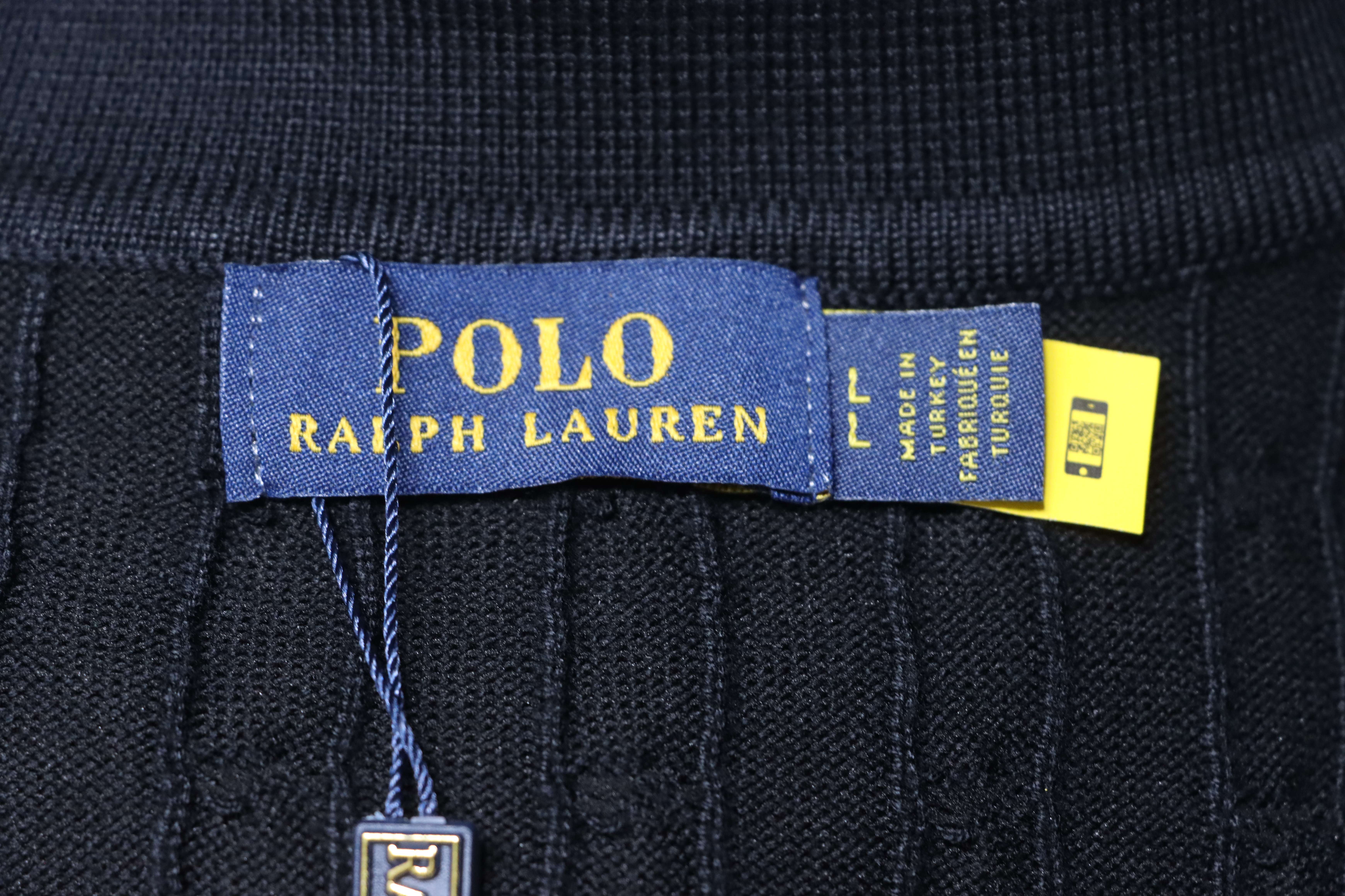 Ralph Lauren Pony Logo Embroidery Cable Knit Knit Short Sleeve Polo Shirt Style 1