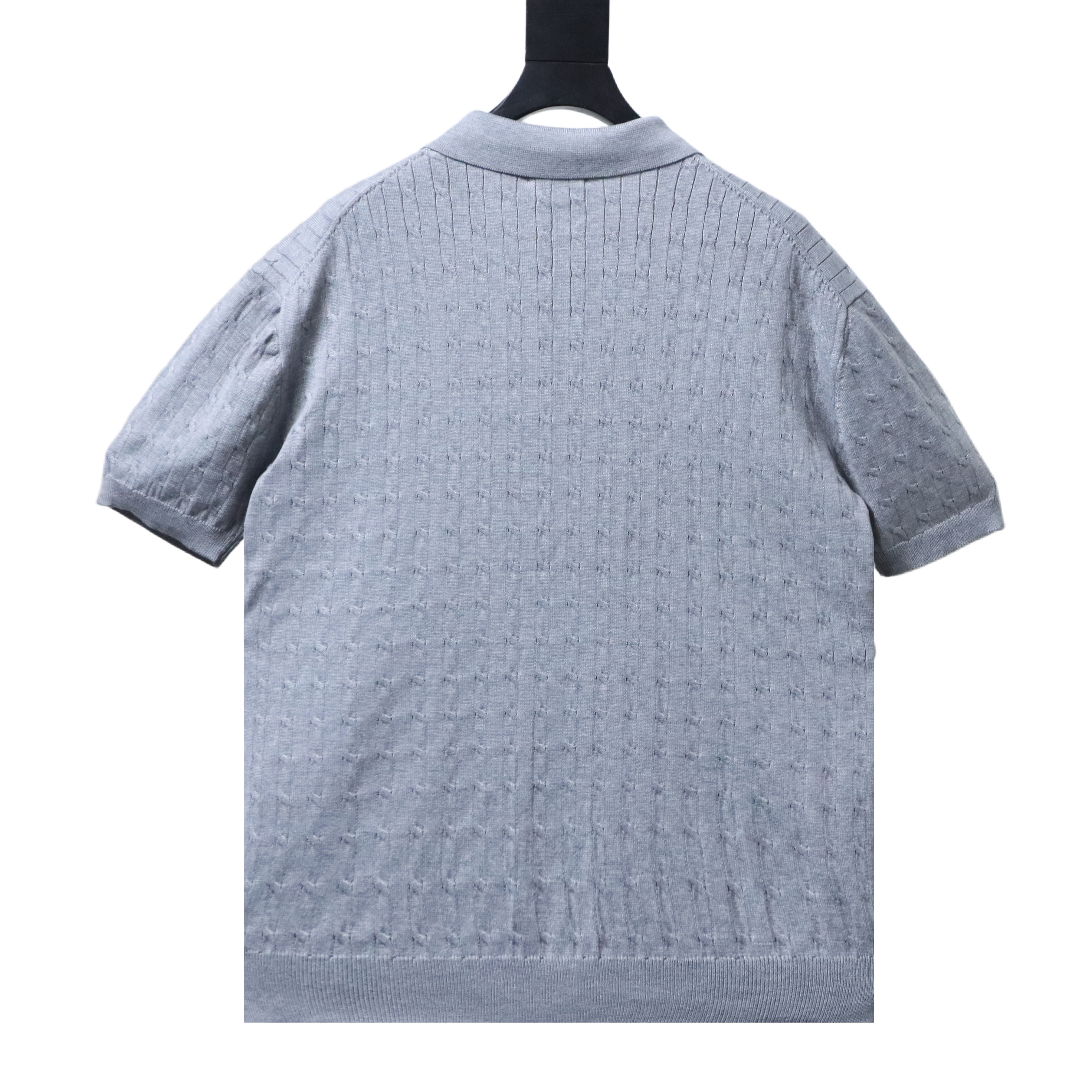 Ralph Lauren Pony Logo Embroidery Cable Knit Knit Short Sleeve Polo Shirt Style 2