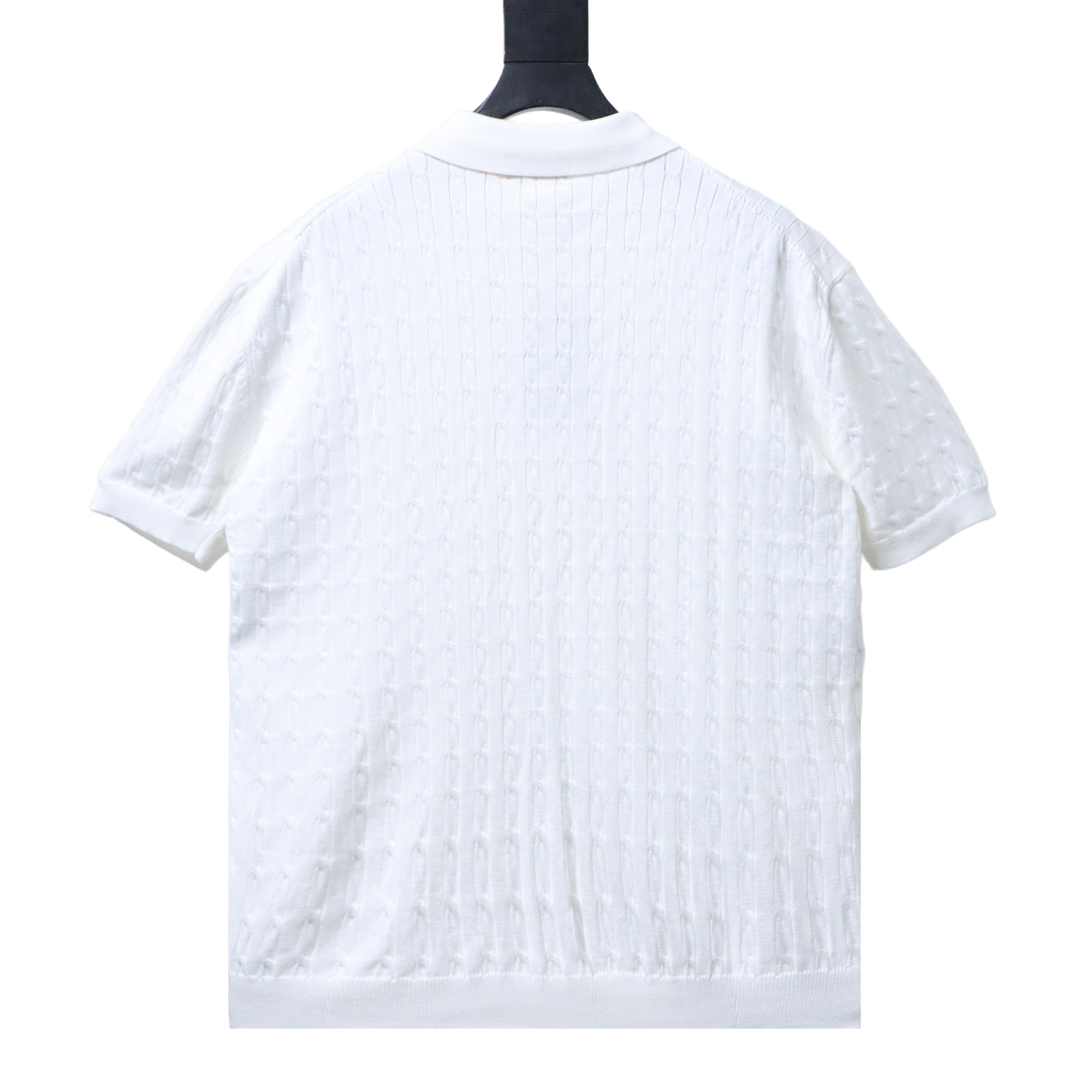 Ralph Lauren Pony Logo Embroidery Cable Knit Knit Short Sleeve Polo Shirt Style 4