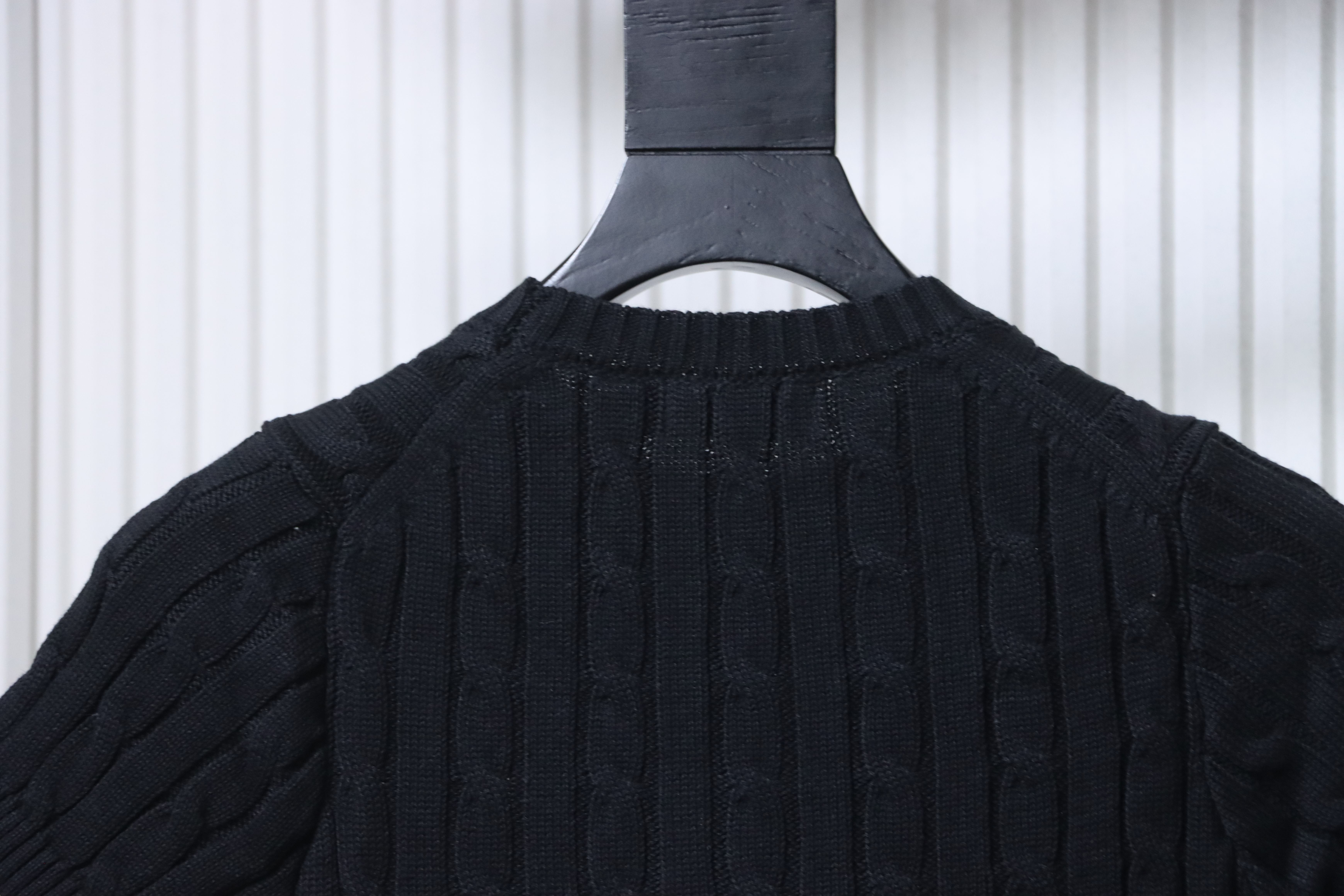 Ralph Lauren Pony Logo Embroidery Cable Knit Knit Short Sleeve T-Shirt Style 1