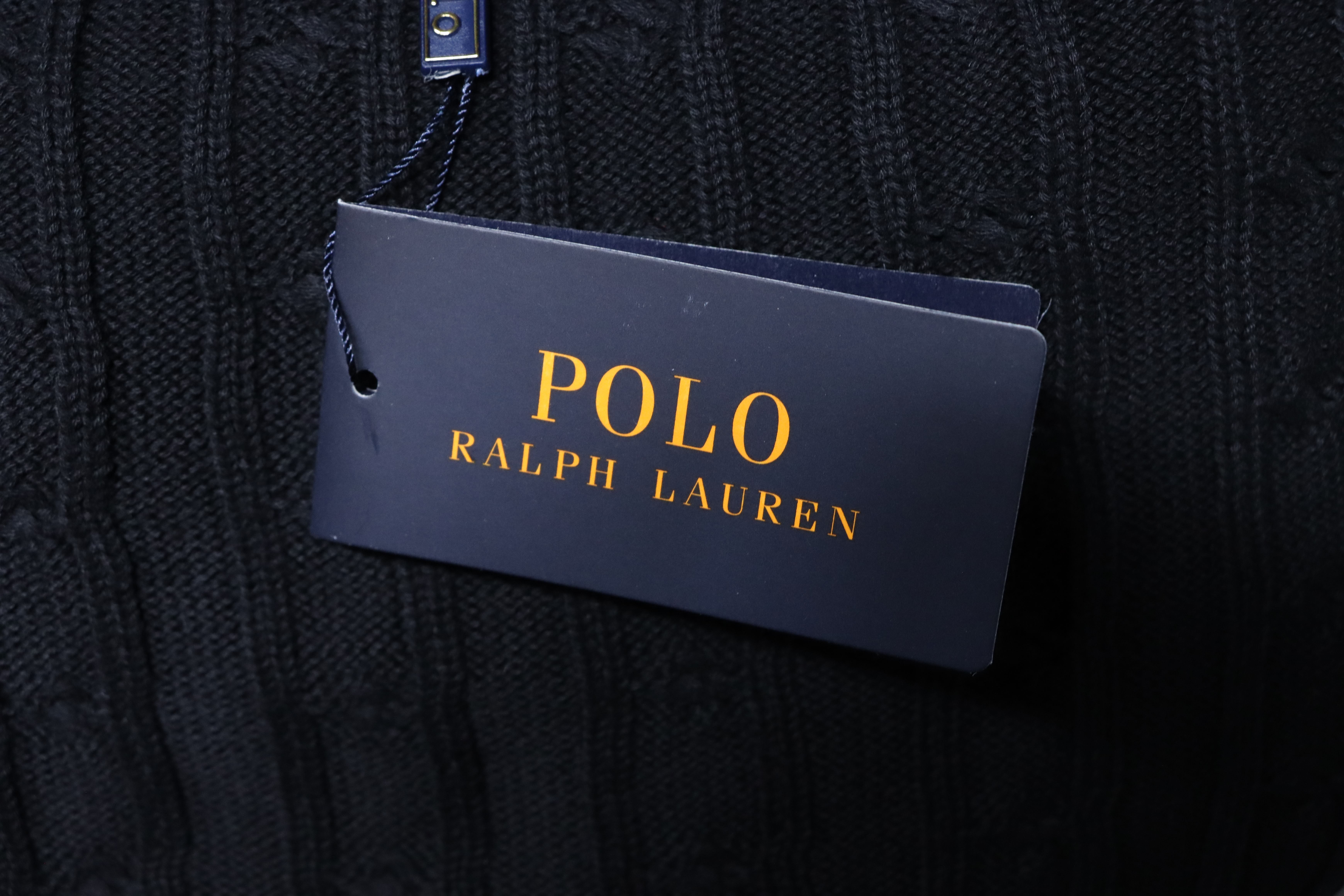 Ralph Lauren Pony Logo Embroidery Cable Knit Knit Short Sleeve T-Shirt Style 1