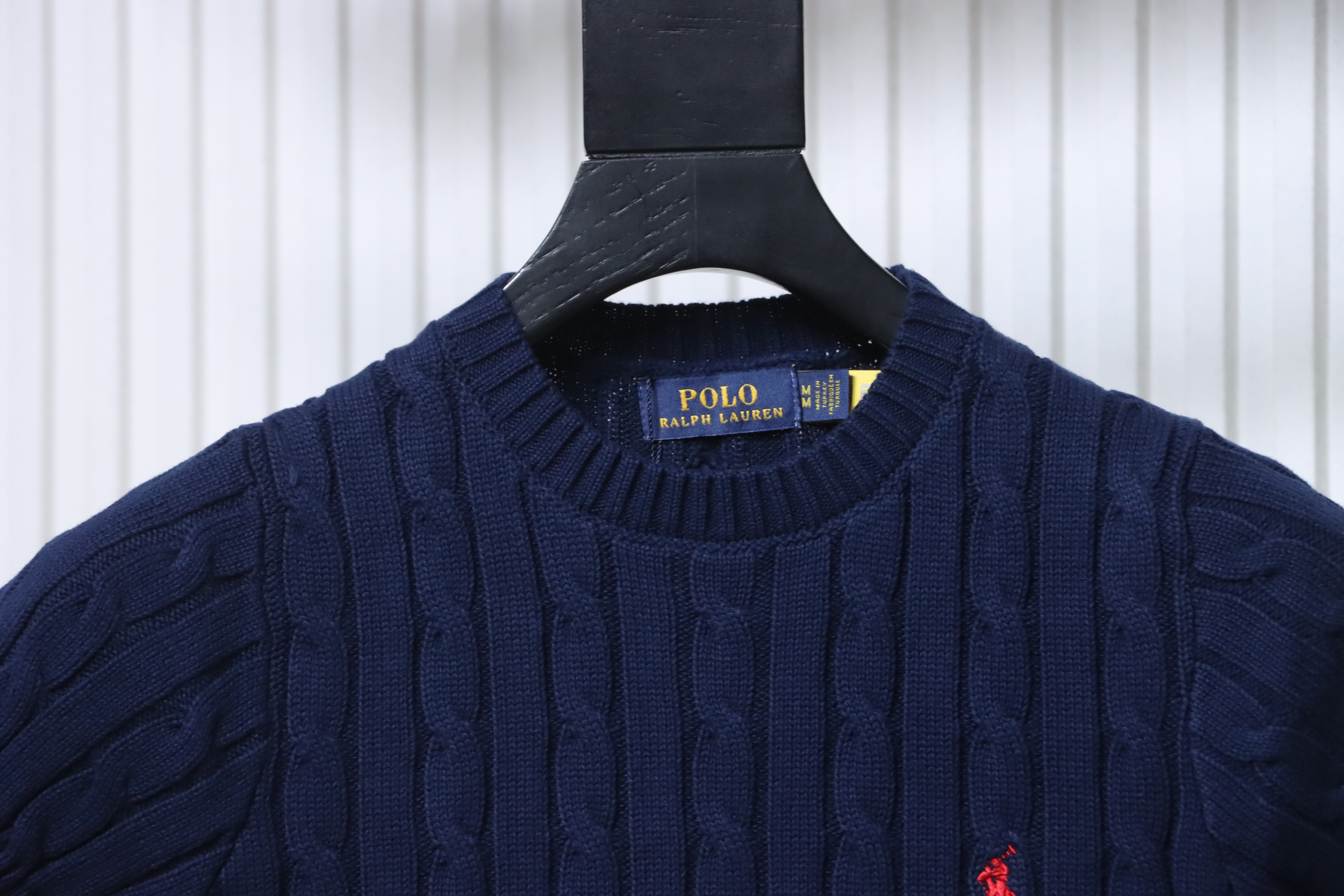 Ralph Lauren Pony Logo Embroidery Cable Knit Knit Short Sleeve T-Shirt Style 3