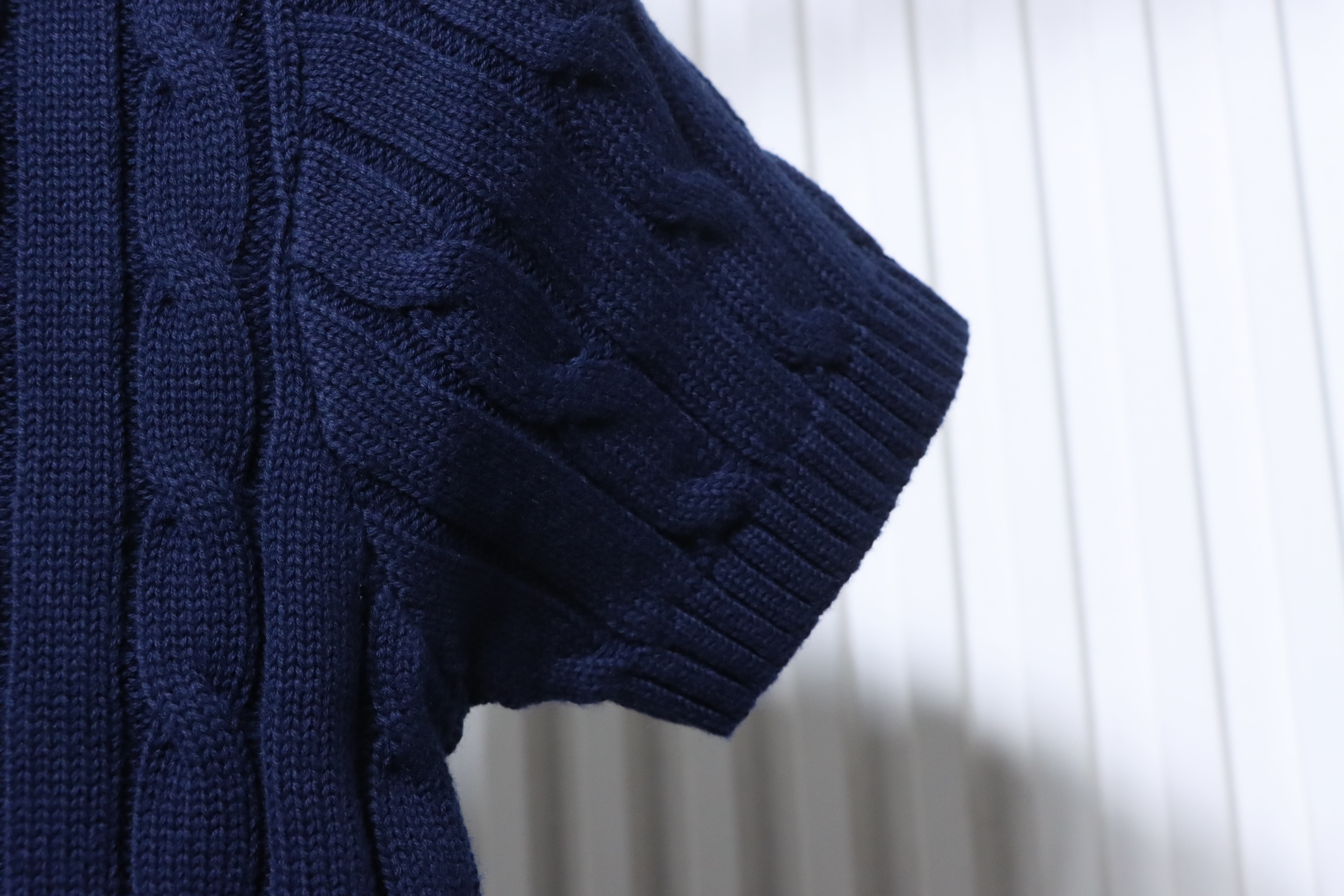 Ralph Lauren Pony Logo Embroidery Cable Knit Knit Short Sleeve T-Shirt Style 3