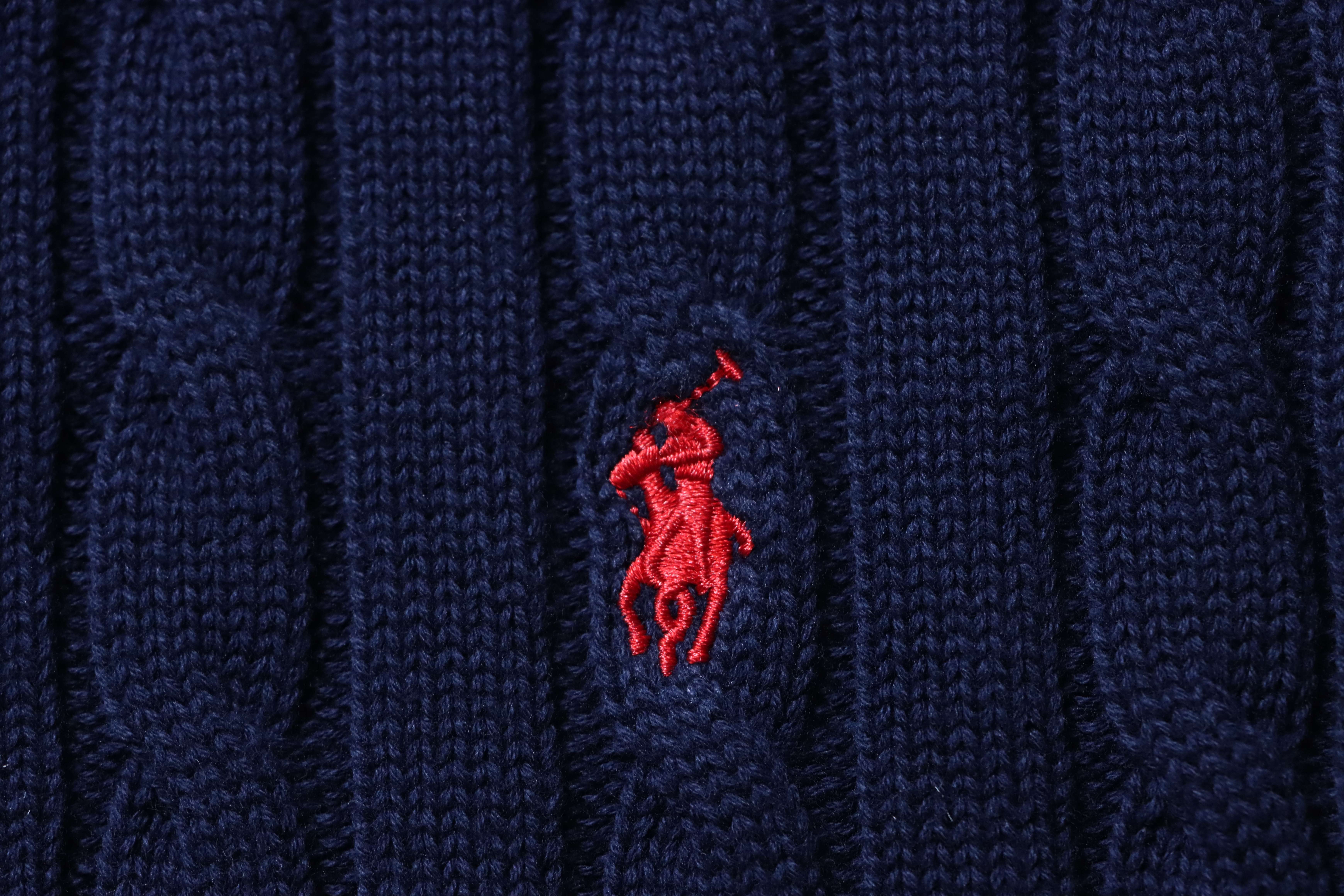 Ralph Lauren Pony Logo Embroidery Cable Knit Knit Short Sleeve T-Shirt Style 3